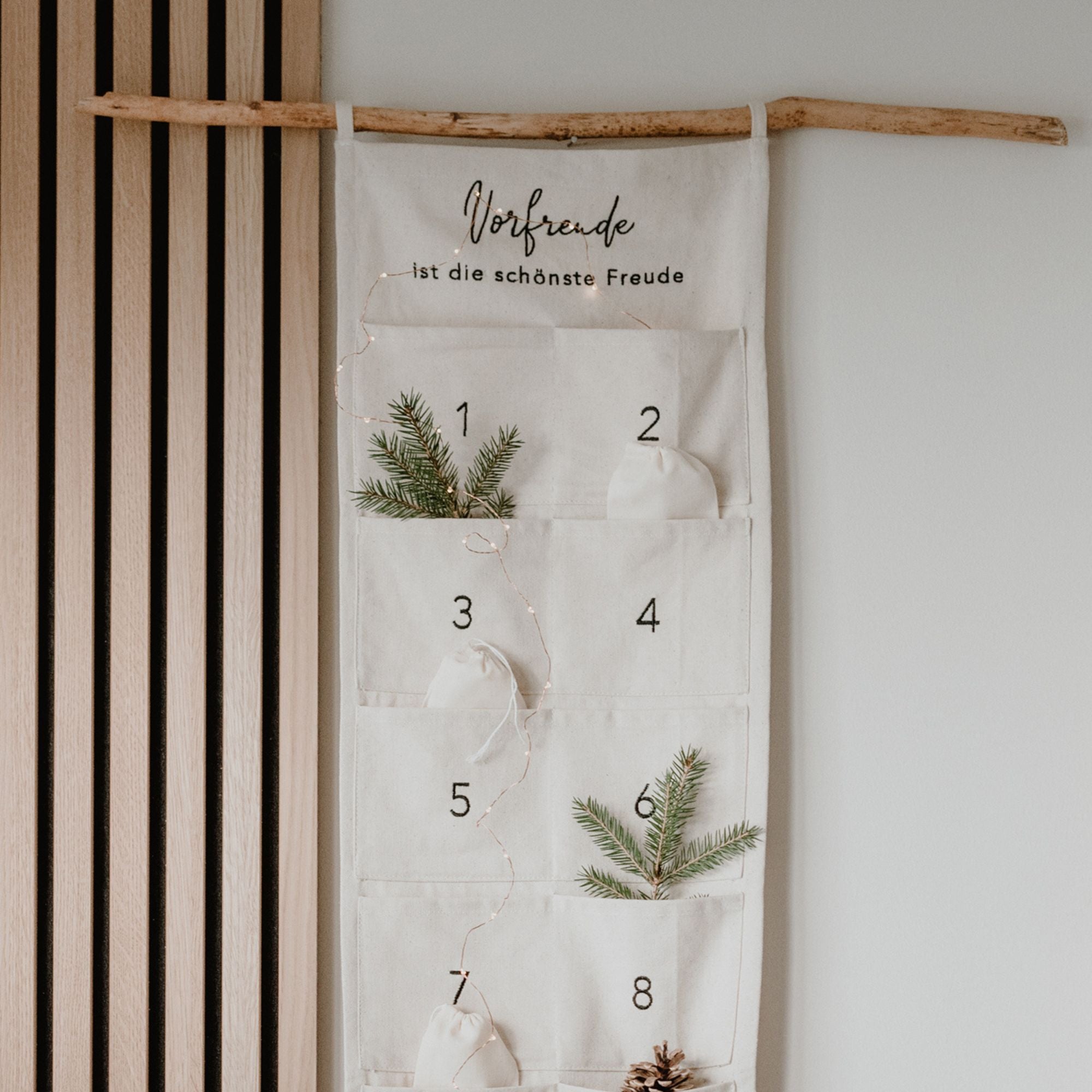 Eulenschnitt Adventskalender "Vorfreude" 30 x 180 cm