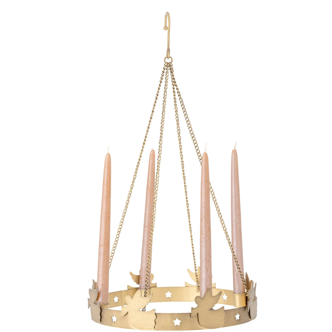 Bloomingville "Elmir" Kerzenhalter Advent goldfarben hängend für 4 Kerzen