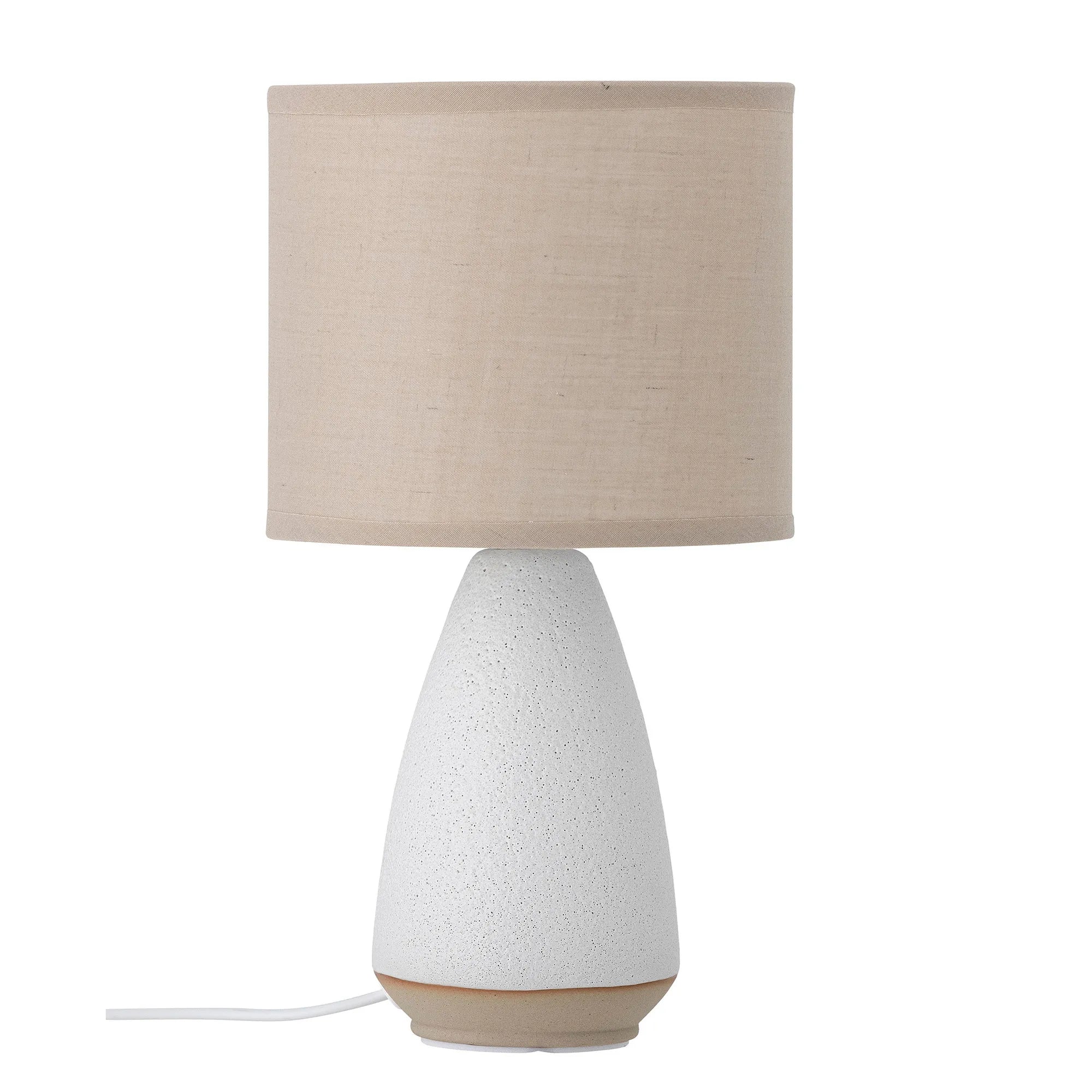 Bloomingville Tischlampe "Paprica" weiß aus Leinen und Steingut