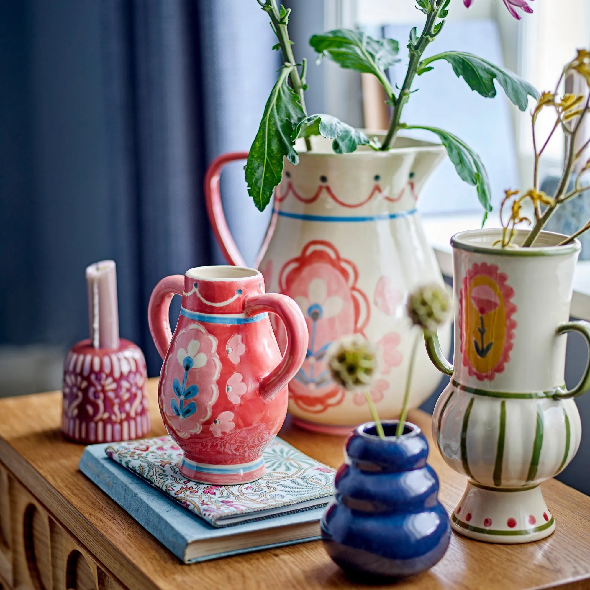 Bloomingville Vase "Odina" rot 15 cm