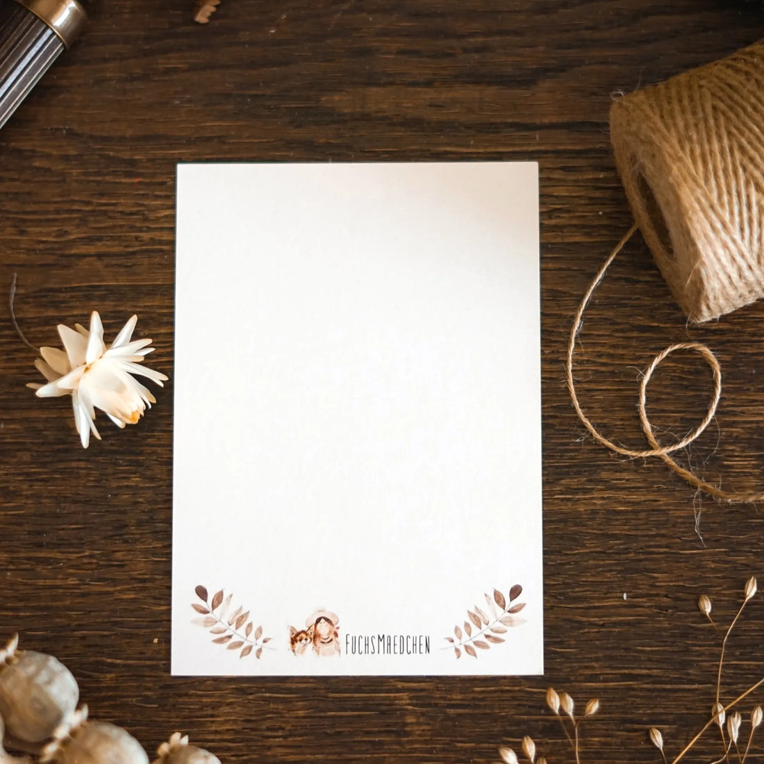 Fuchsmaedchen Postkarte Geburtstag "Hurra ein neues Lebensjahr"