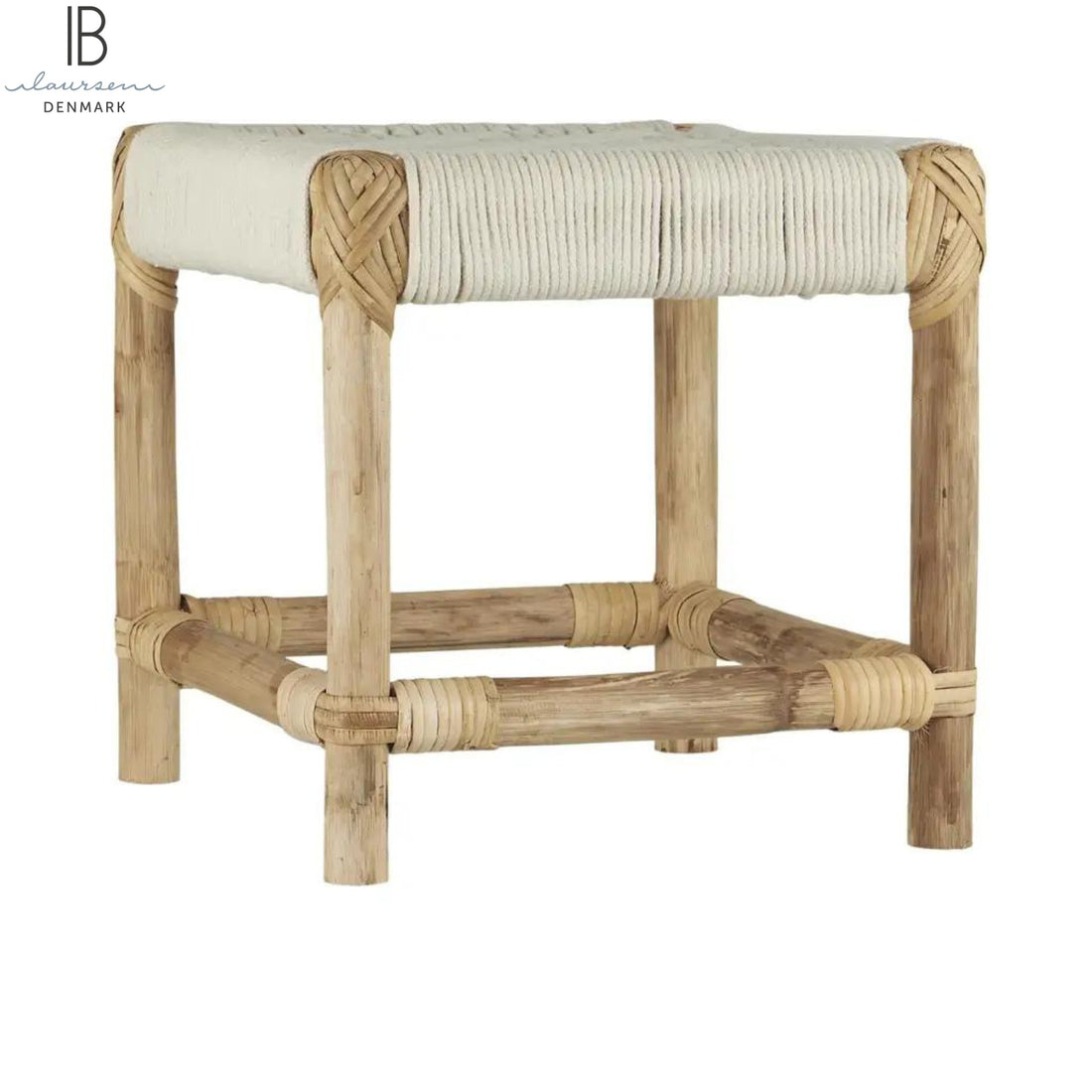 Ib Laursen Hocker mit Sitz aus handgeflochtenem Seil anna ole shop