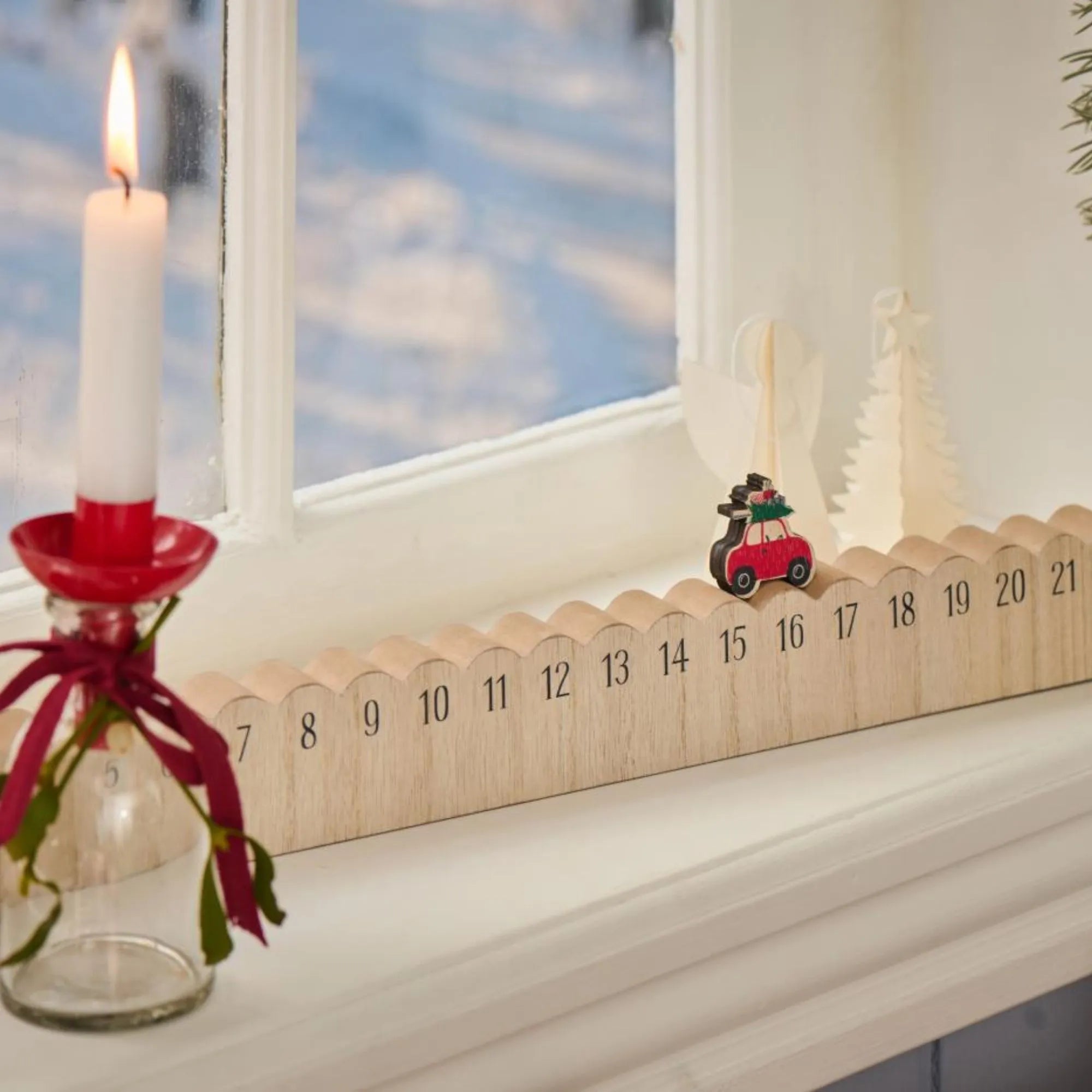 Ib Laursen Adventskalender "Fahrendes Auto" 50 cm Weihnachten