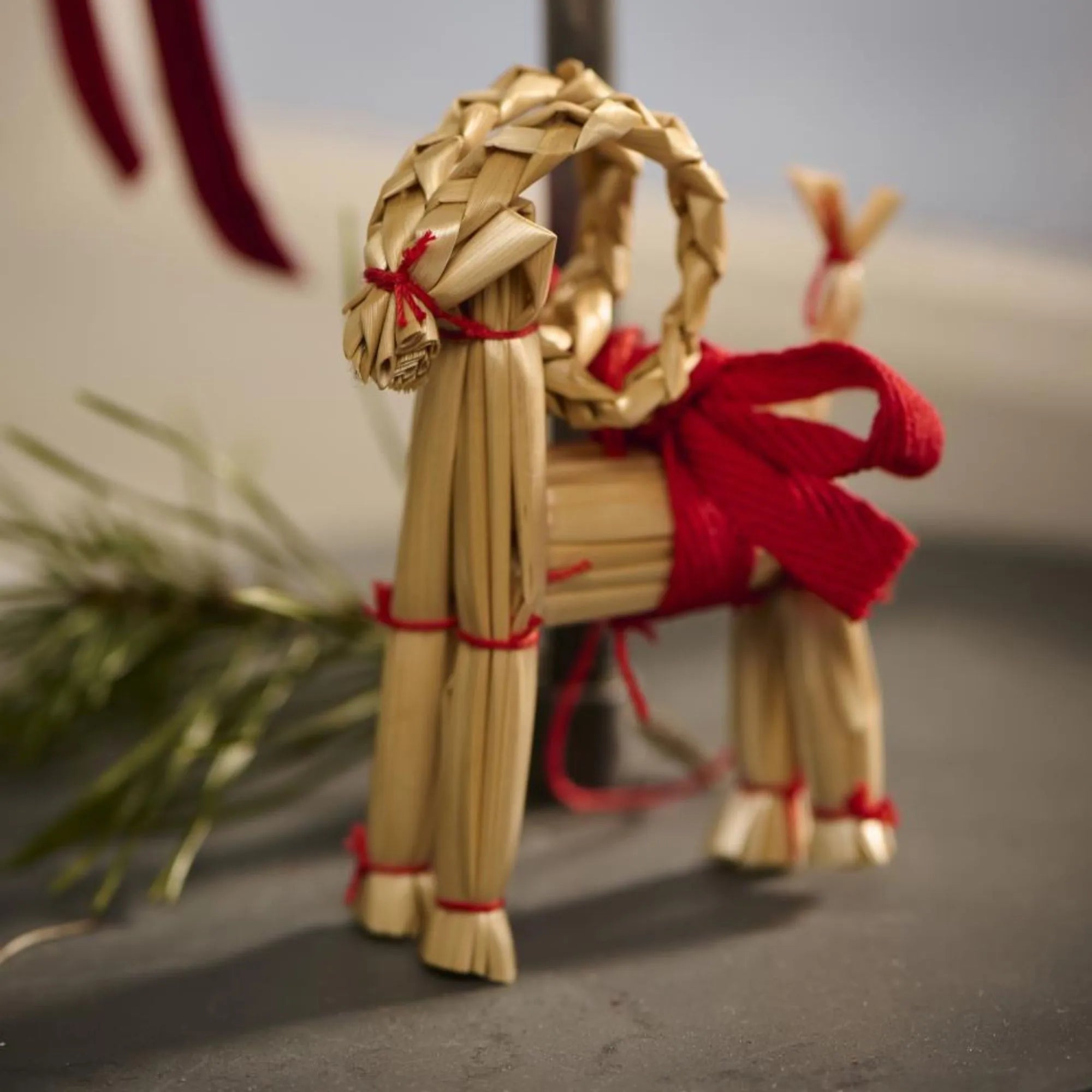 Ib Laursen Julbock Weihnachtsziege hängend 8,5 cm rot