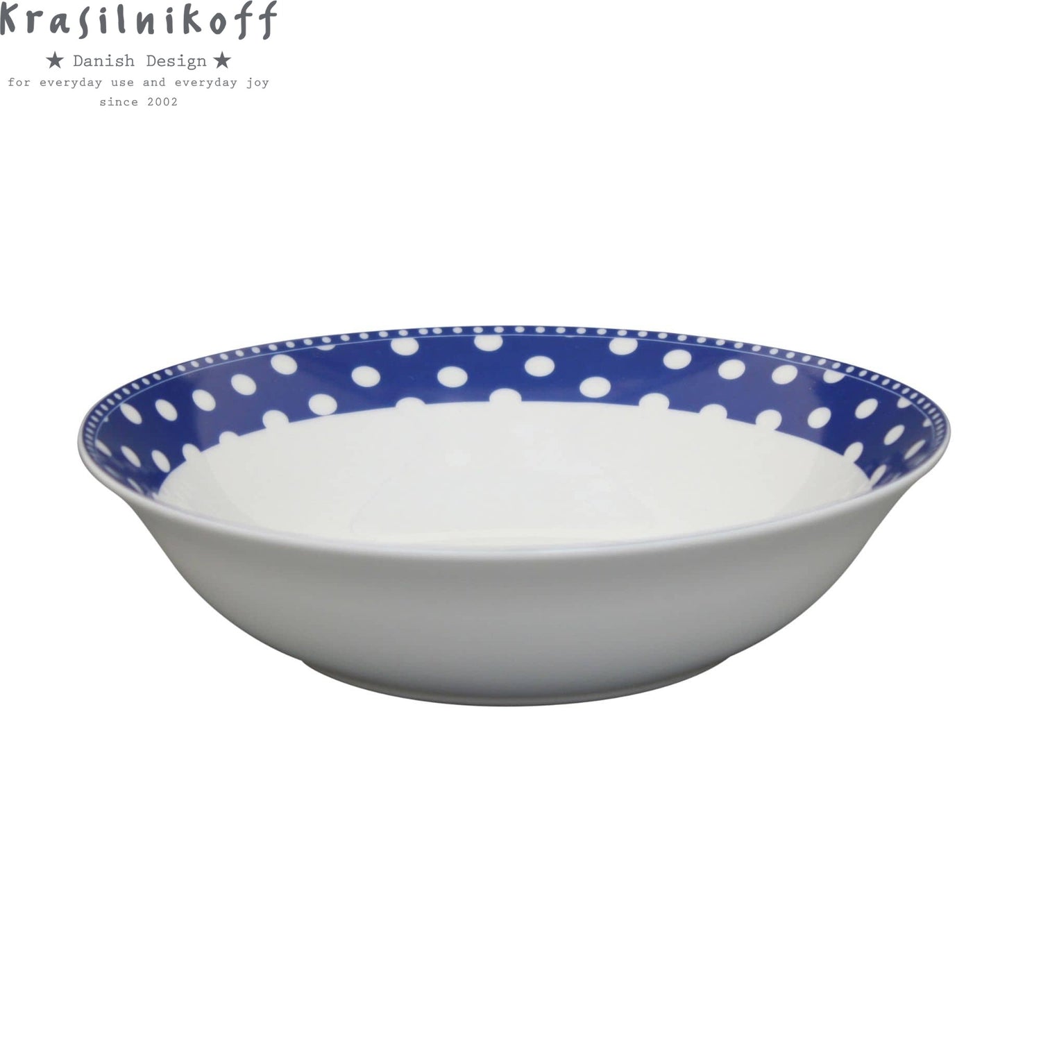 Krasilnikoff Schale Salatschüssel "Dots Dark Blue" anna und ole shop