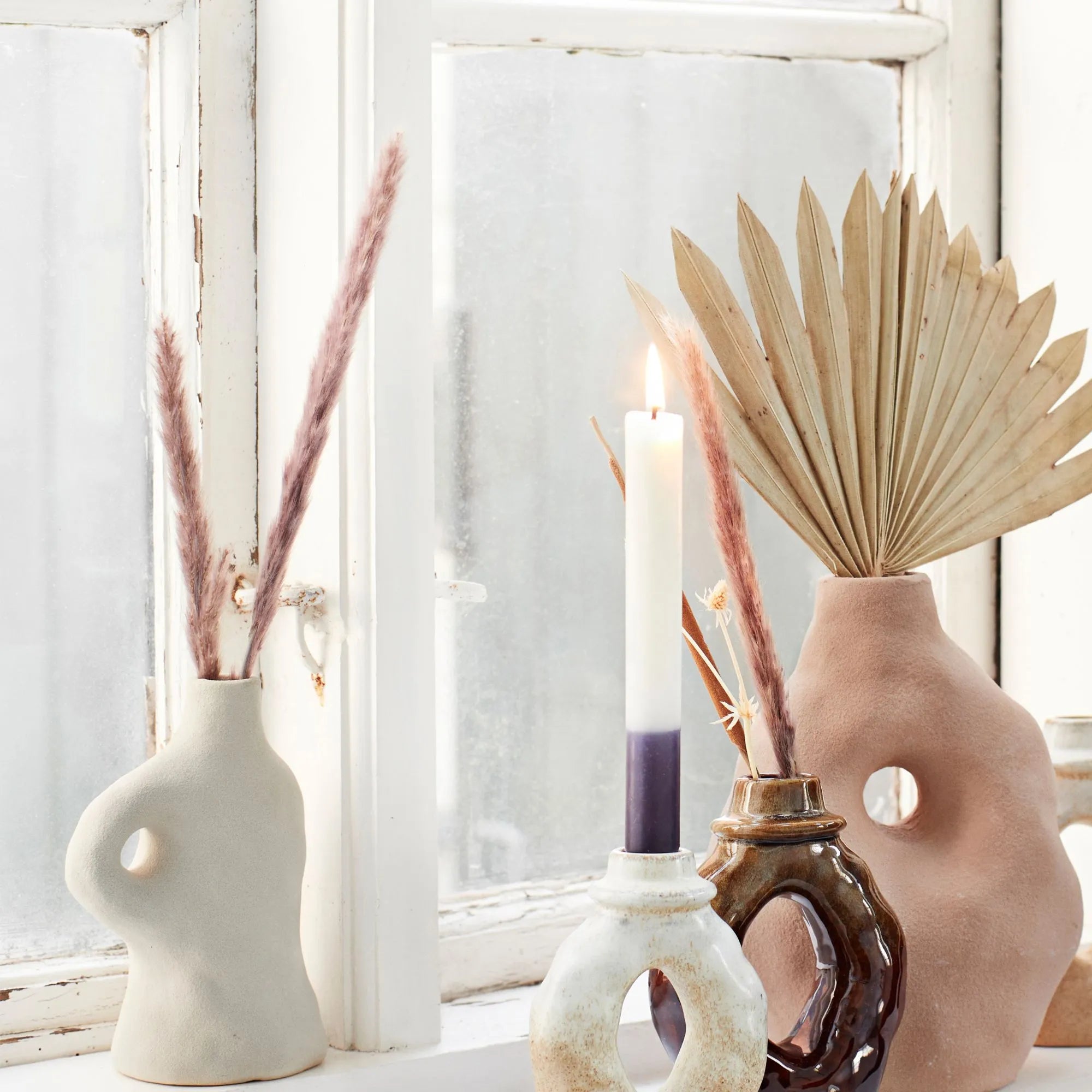 Madam stoltz vase greige 16cm annaundoleshop