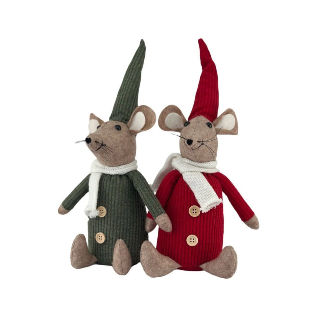 Miljögården Weihnachten Maus rot oder grün 33 cm hoch