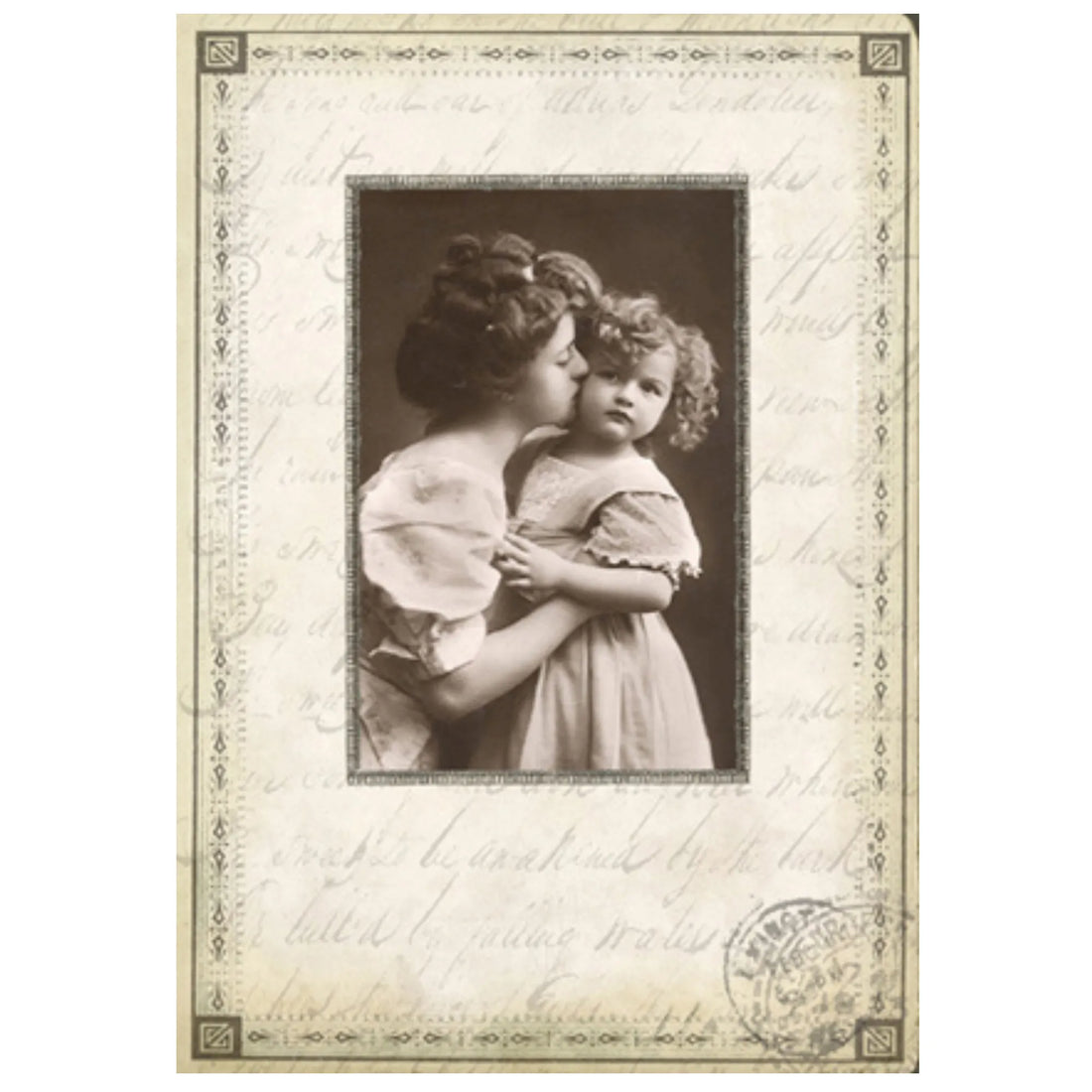 Sköna ting postkarte mit umschlag Vintage Mutter und kind