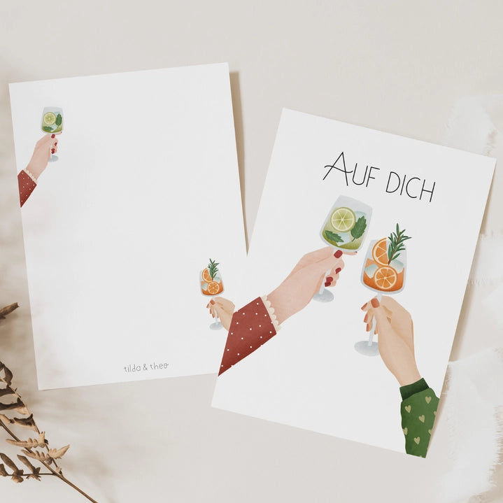 Tilda & Theo Postkarte "Auf Dich"