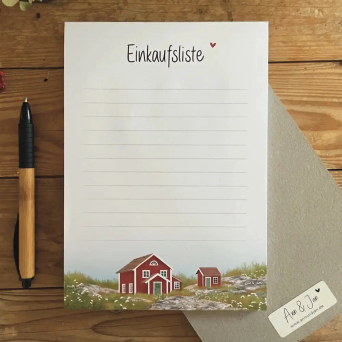Ann & Jan DIN A5 Block „Einkaufsliste Maja“