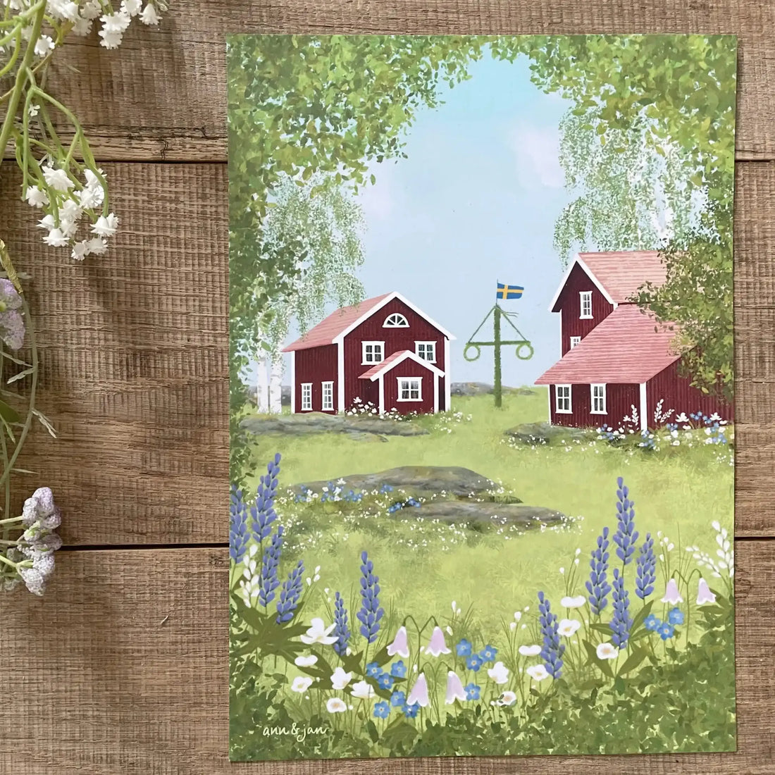 Ann & Jan Poster Kunstdruck „Midsommar in Schweden DIN A4