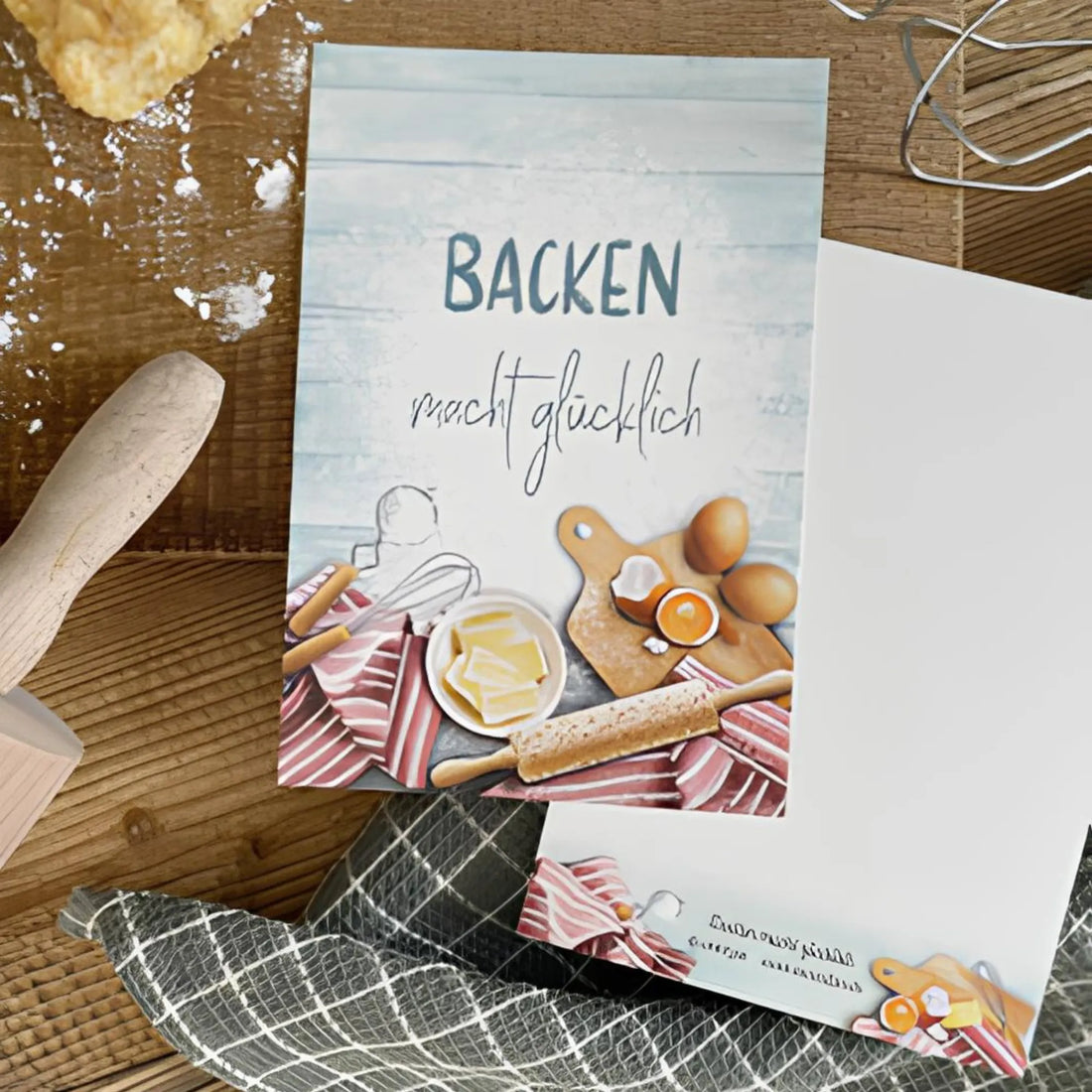 ann & jan postkarte backen macht glücklich anna und ole shop