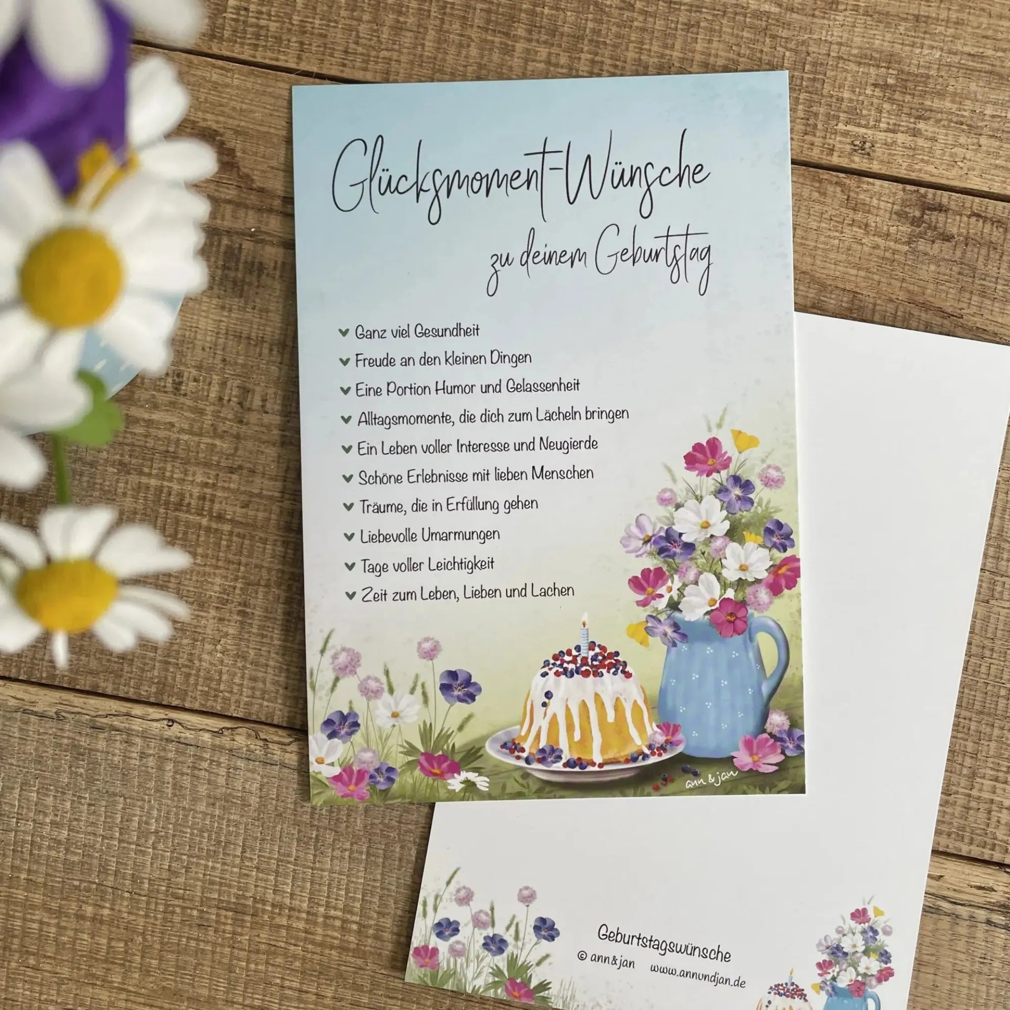 ann & jan postkarte glücksmoment-wünsche zum Geburtstag anna und ole shop