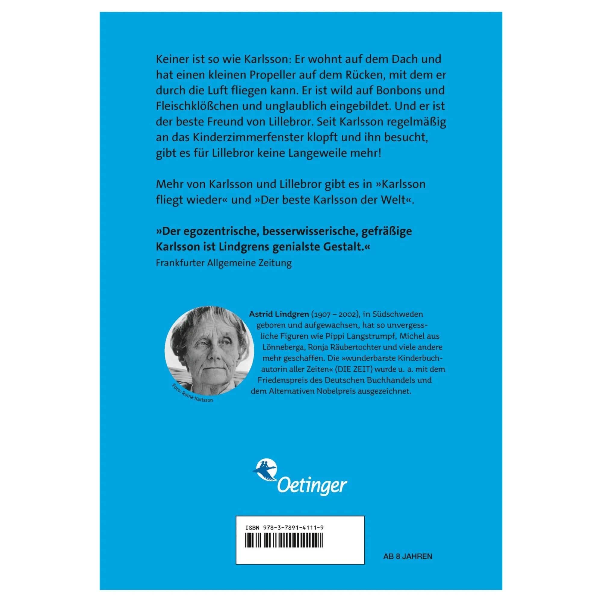 Astrid Lindgren Buch "Karlsson vom Dach" Band 1