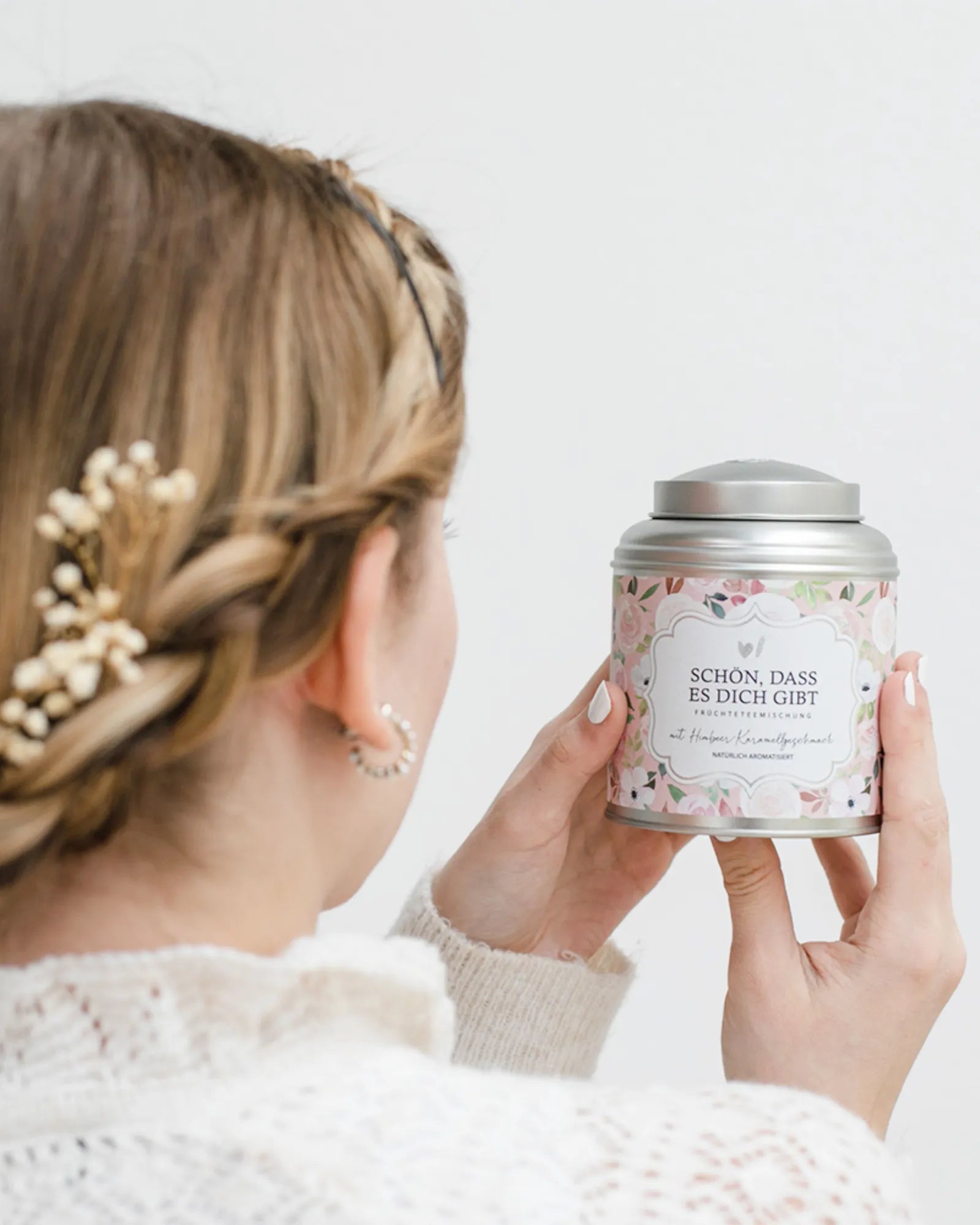 Bake Affair Tee "Schön dass es dich gibt" 140g Himbeer-Karamellgeschmack