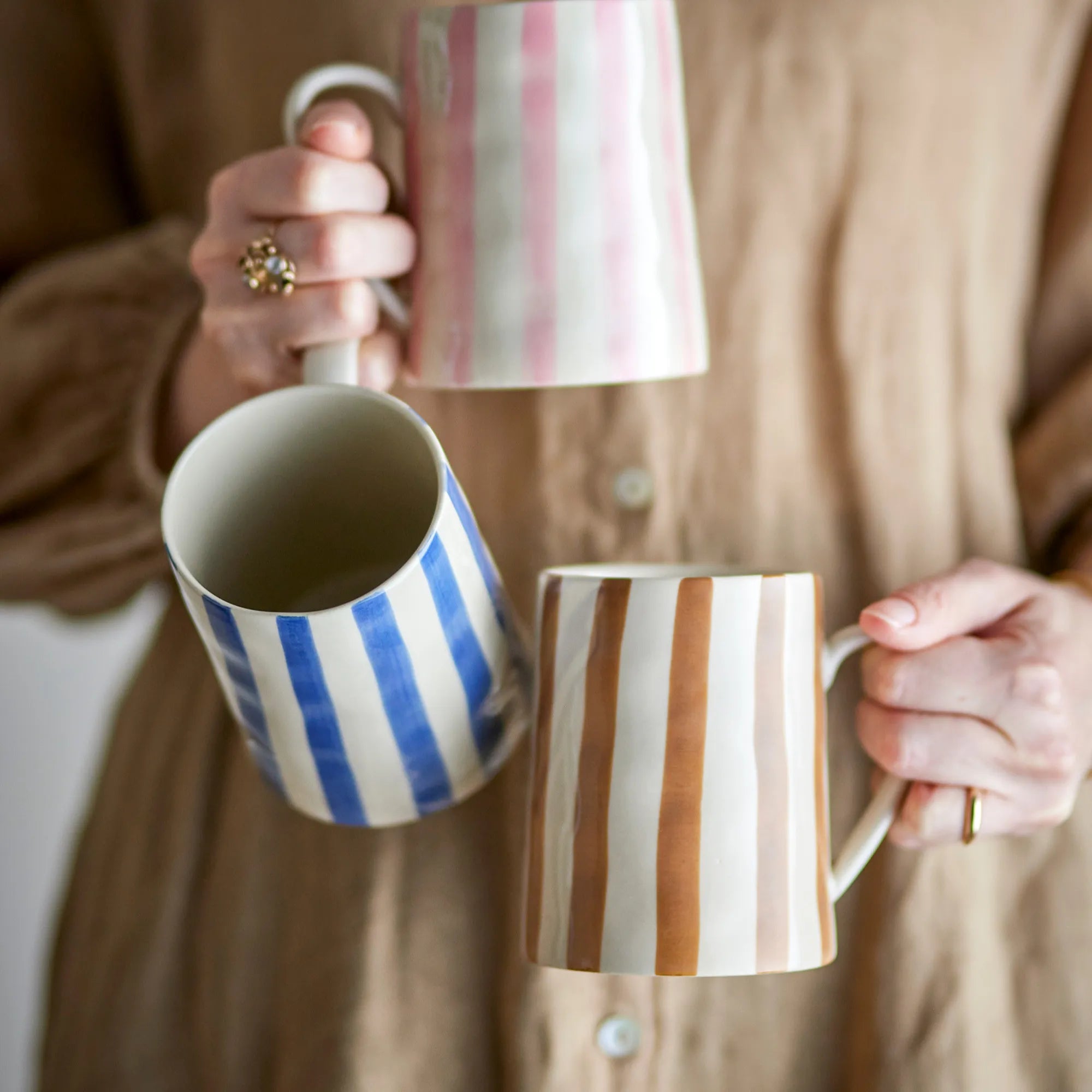 Bloomingville Tasse Becher "Begonia" rosa 440 ml