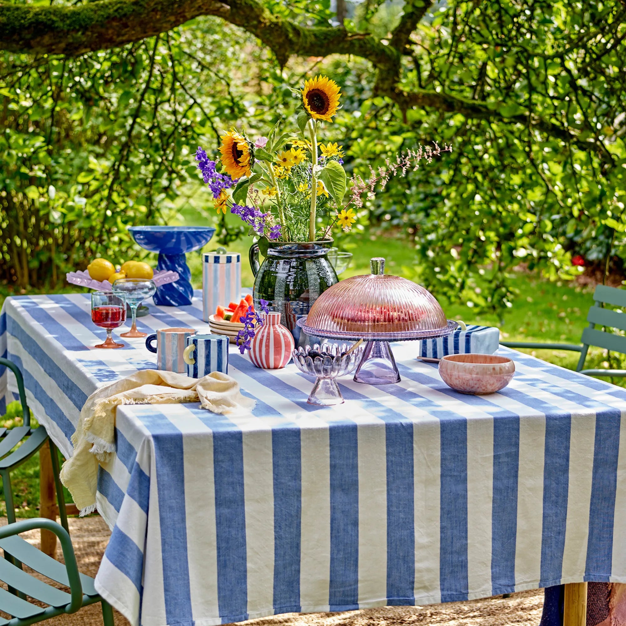 Bloomingville Tasse Becher "Phoenix" rosa gestreift 250 ml