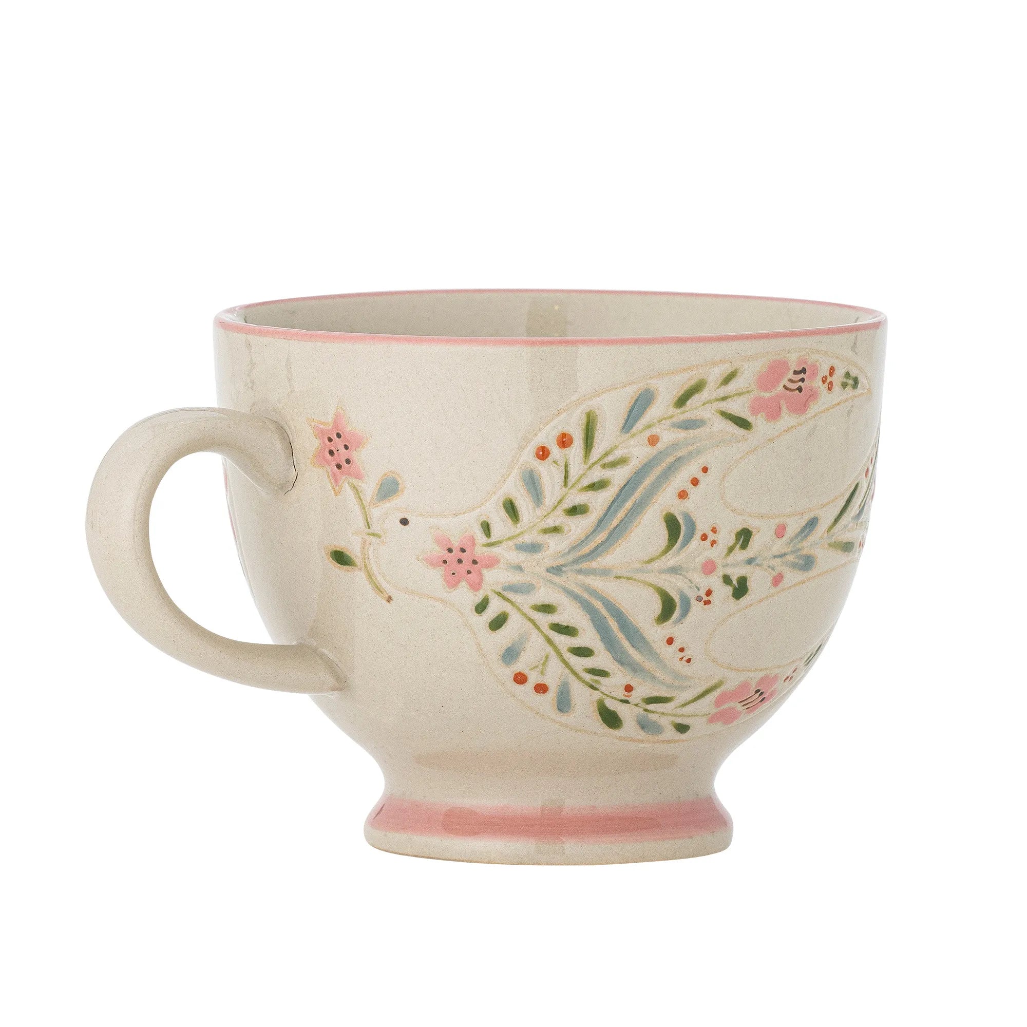 Bloomingville Tasse Becher "Rosalynde" weiß 400 ml