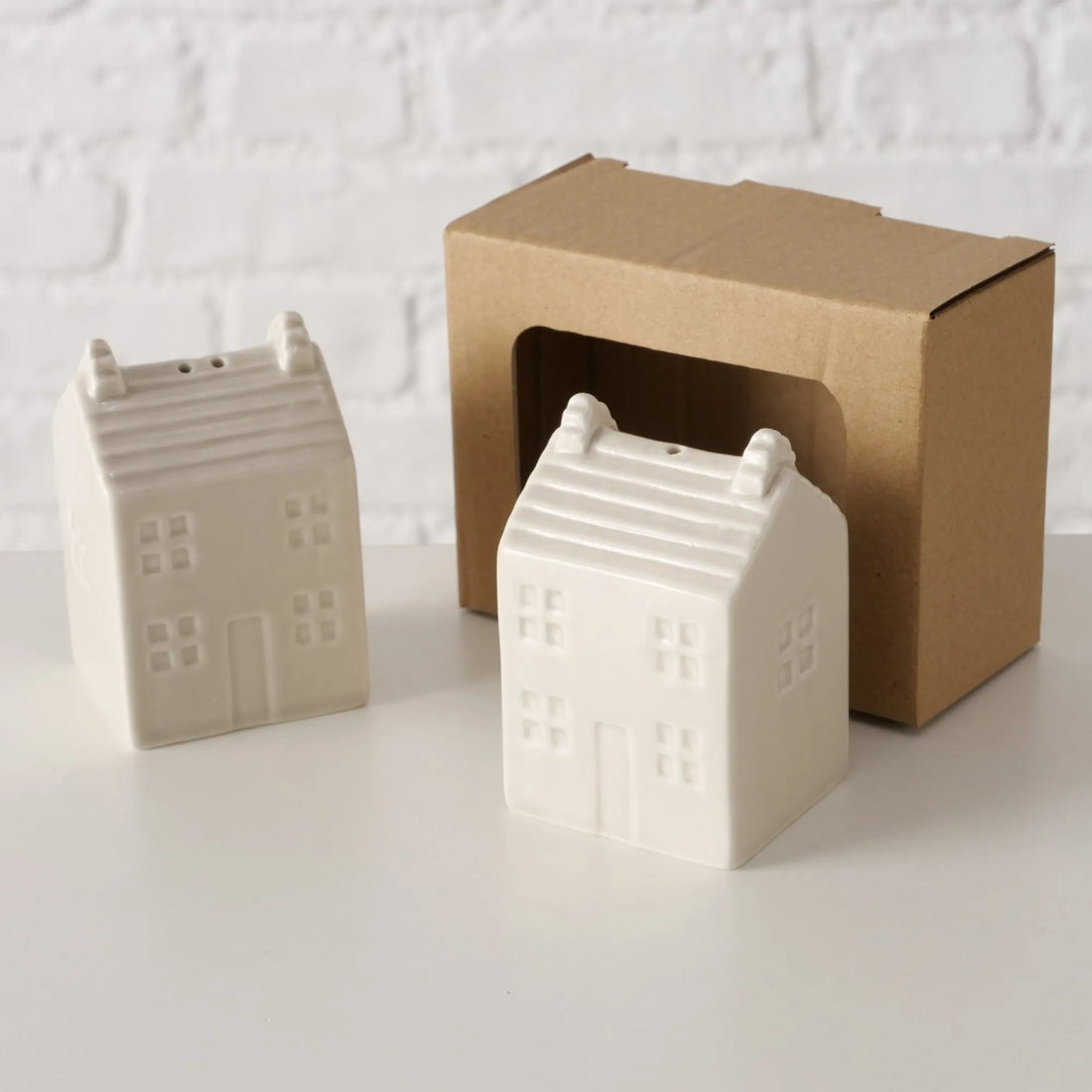 Boltze Salz & Pfeffer Streuer Set "Homa" weiß Keramik