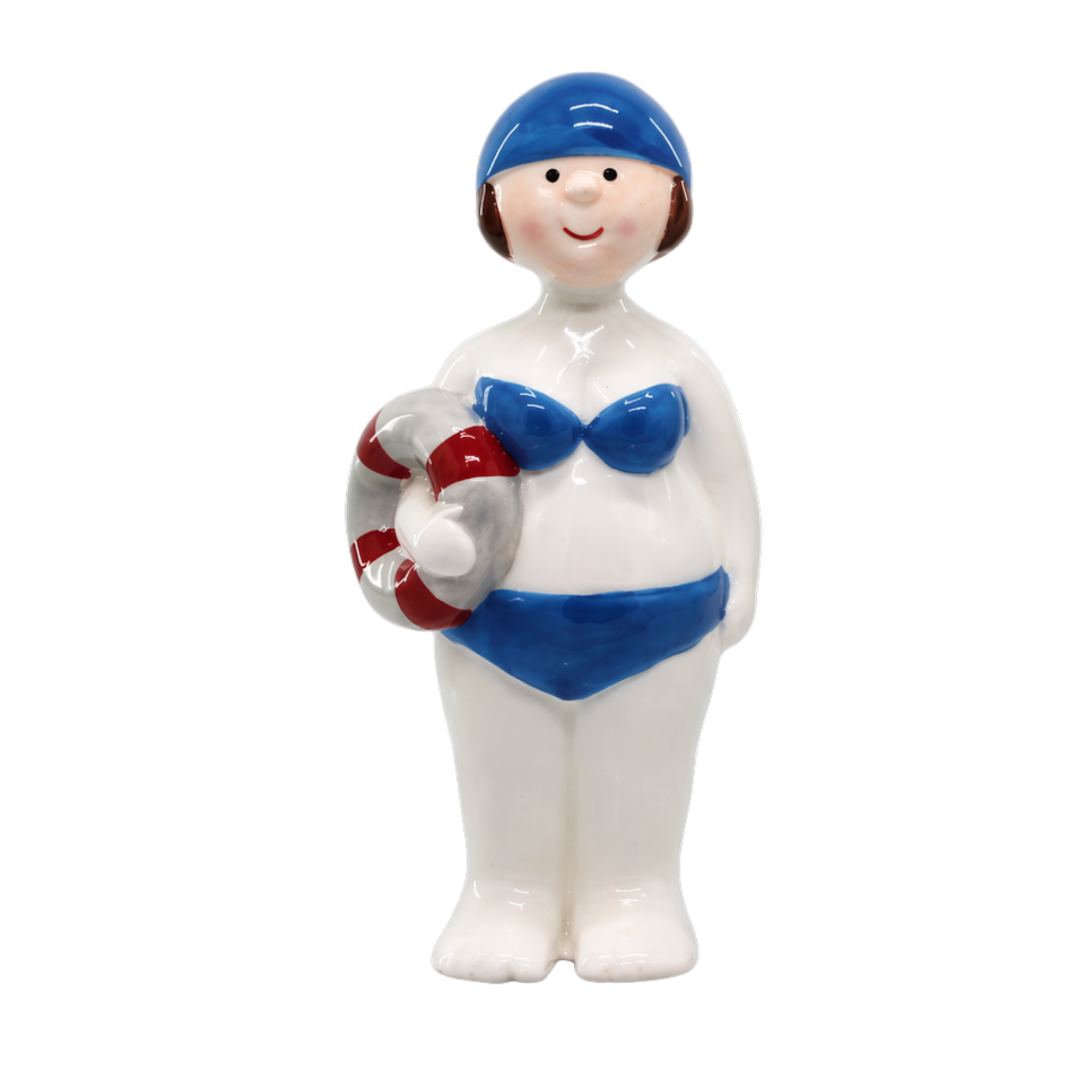 Chic Antique Deko Figur "Dame mit Schwimmring" aus Keramik 2 Varianten