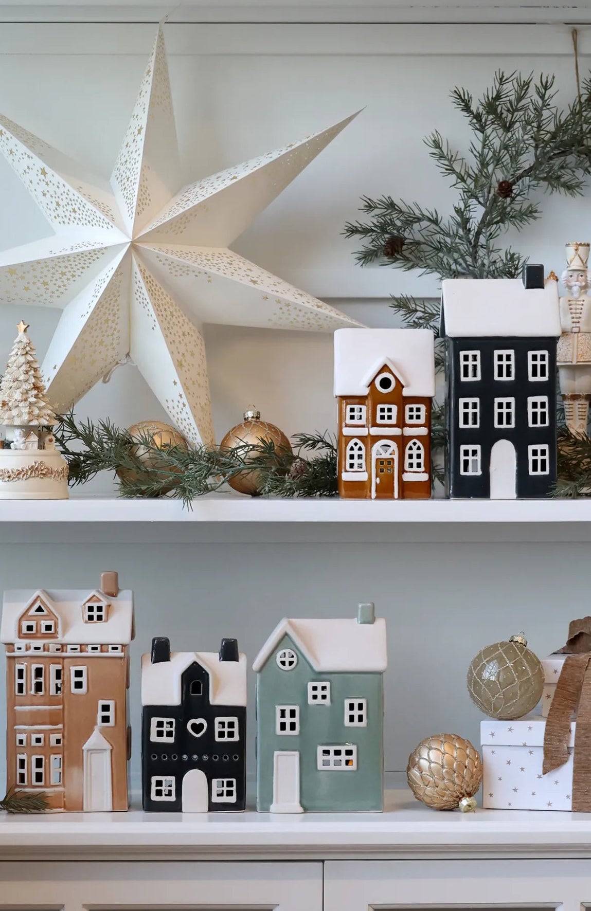 Chic Antique "Chamonix" Haus für Teelichter dunkel grau kohle 18 cm