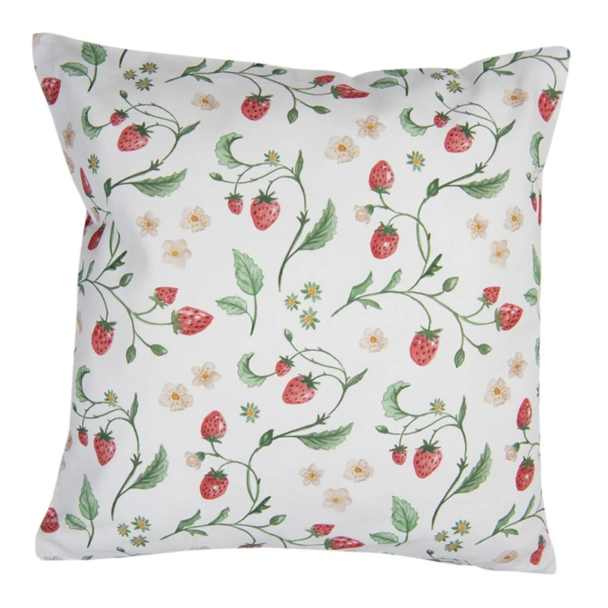 Clayre & Eef Kissenbezug "Erdbeeren" 40 x 40 cm beidseitig bedruckt