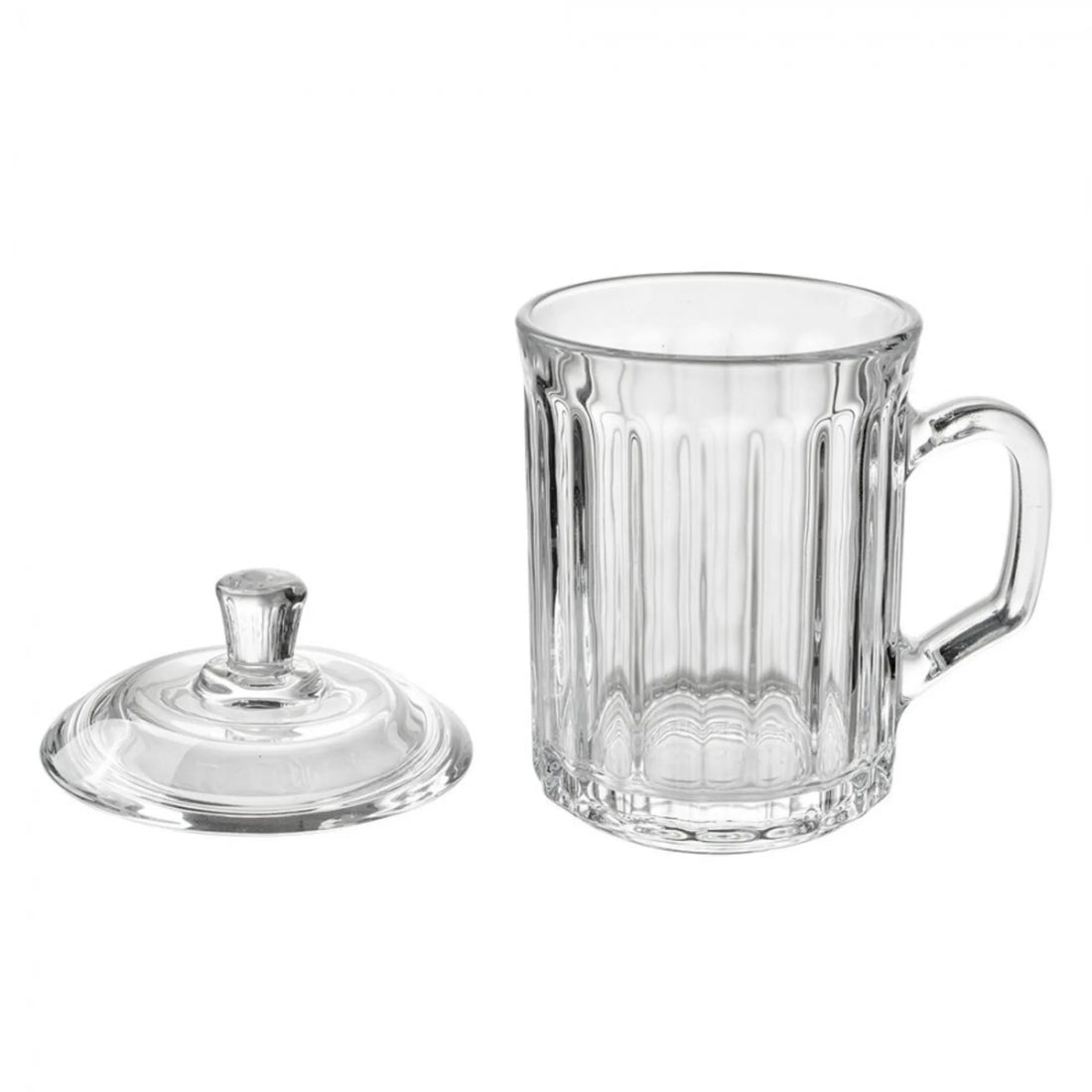 Clayre & Eef Becher mit Deckel aus Glas 300 ml