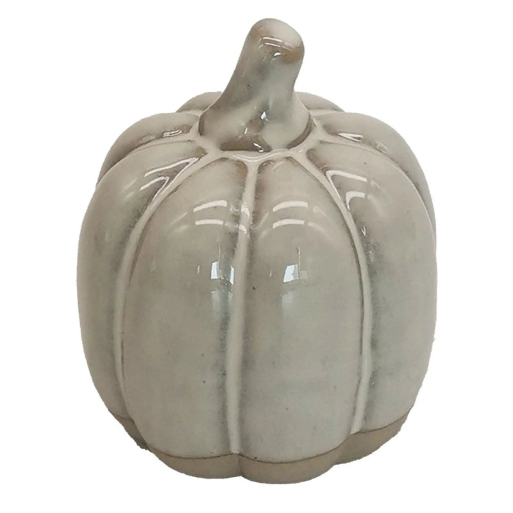 Clayre & Eef Herbst Kürbis aus Porzellan beige rund 7 cm