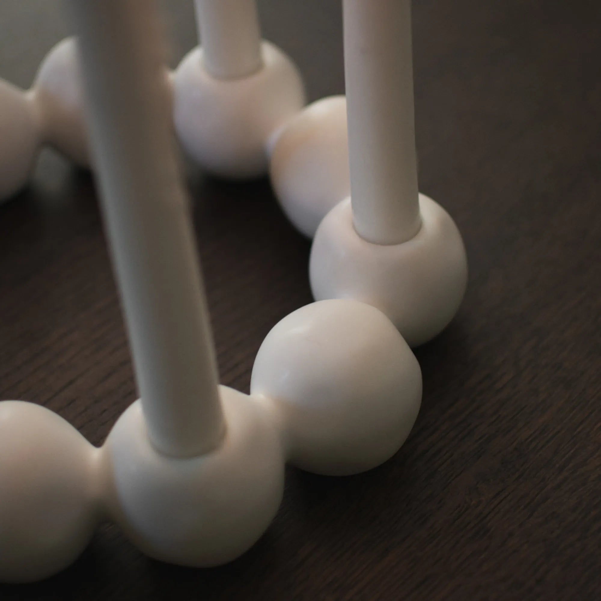 DBKD Kerzenhalter "Bright" Advent Weihnachten aus Keramik ø 27 cm weiß