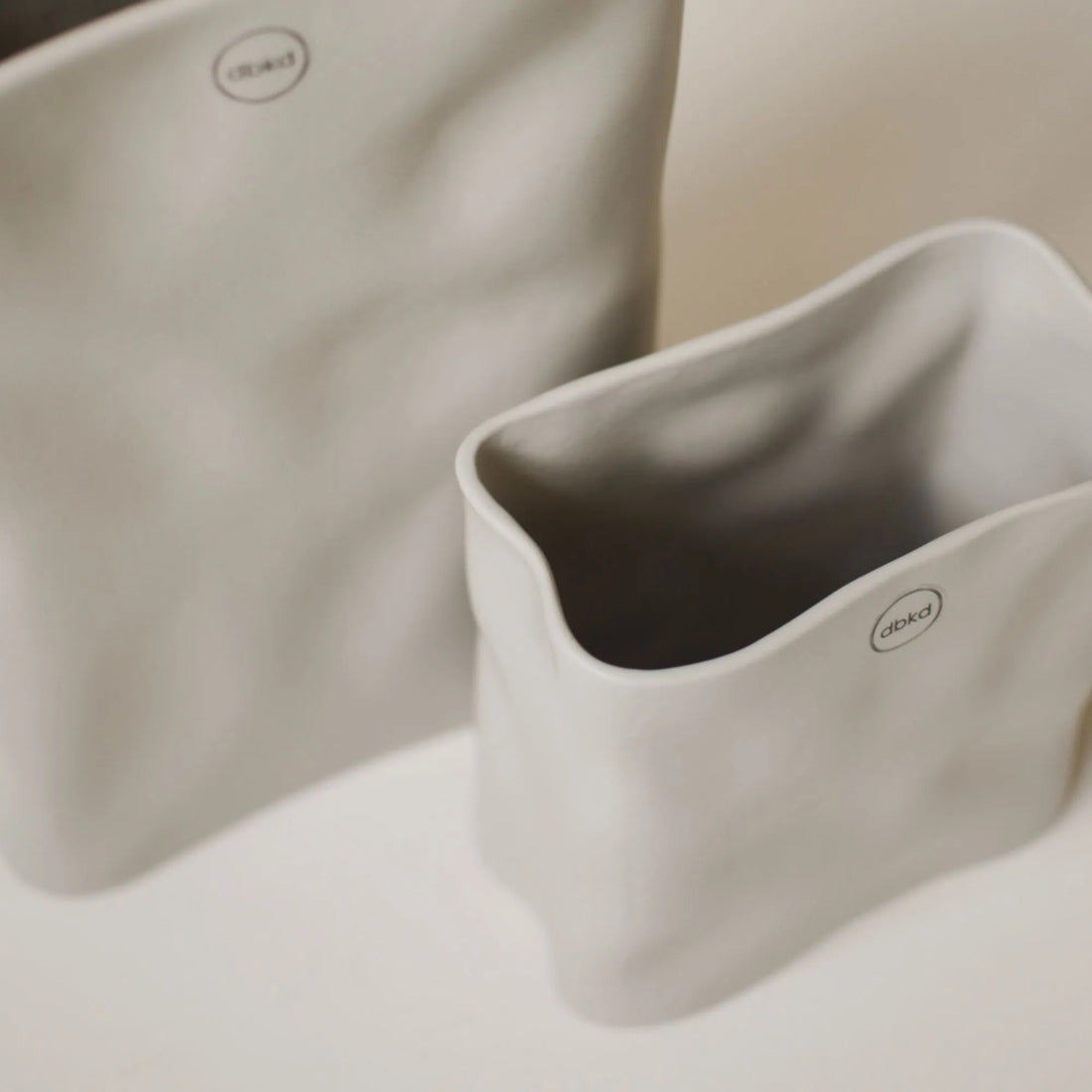 DBKD Vase "Meadow" Mole grau beige 18 cm