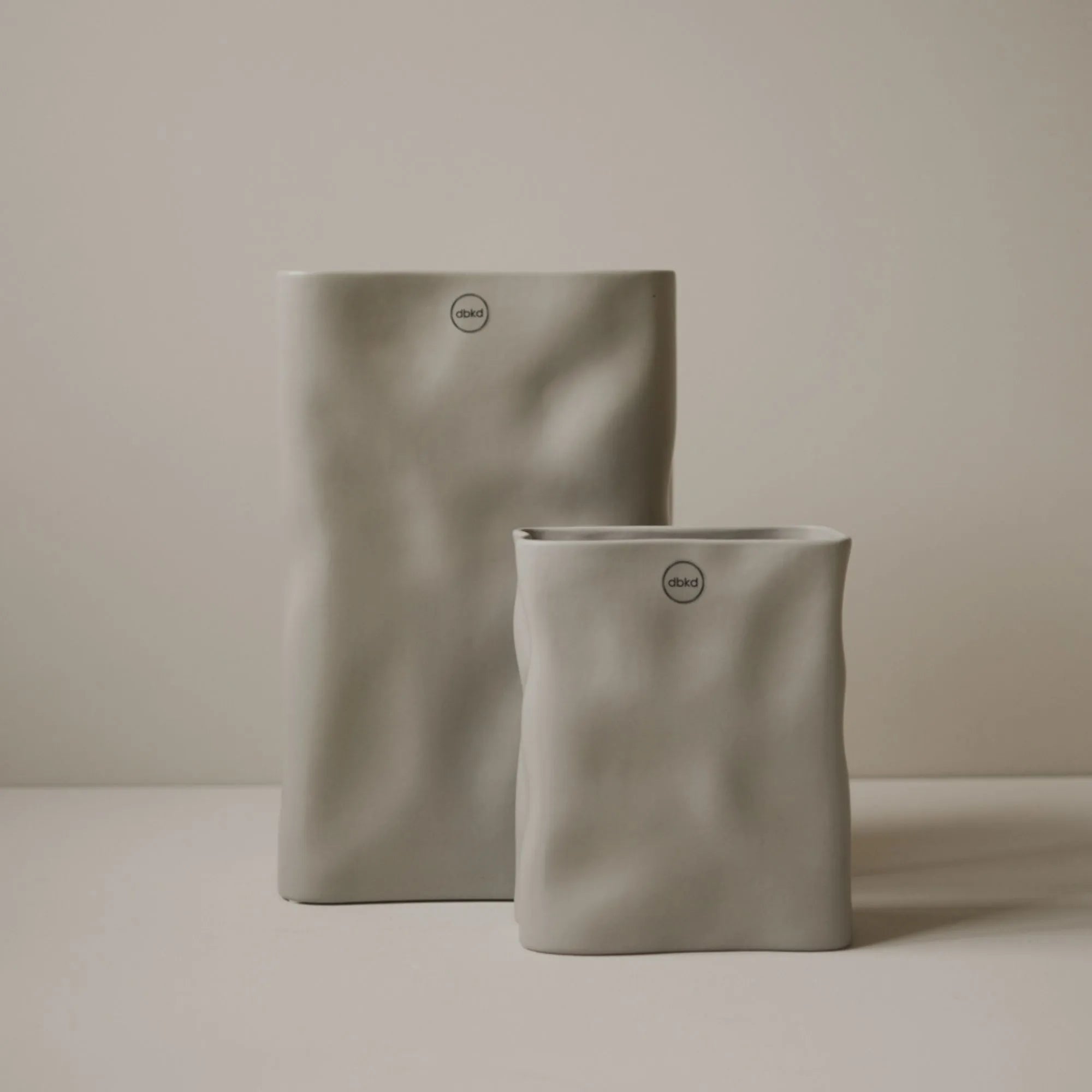 DBKD Vase "Meadow" Mole grau beige 18 cm