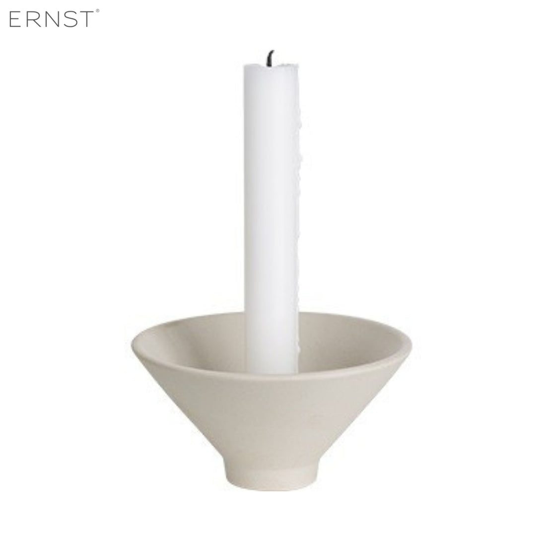 ERNST Kerzenhalter mit Schale weiß