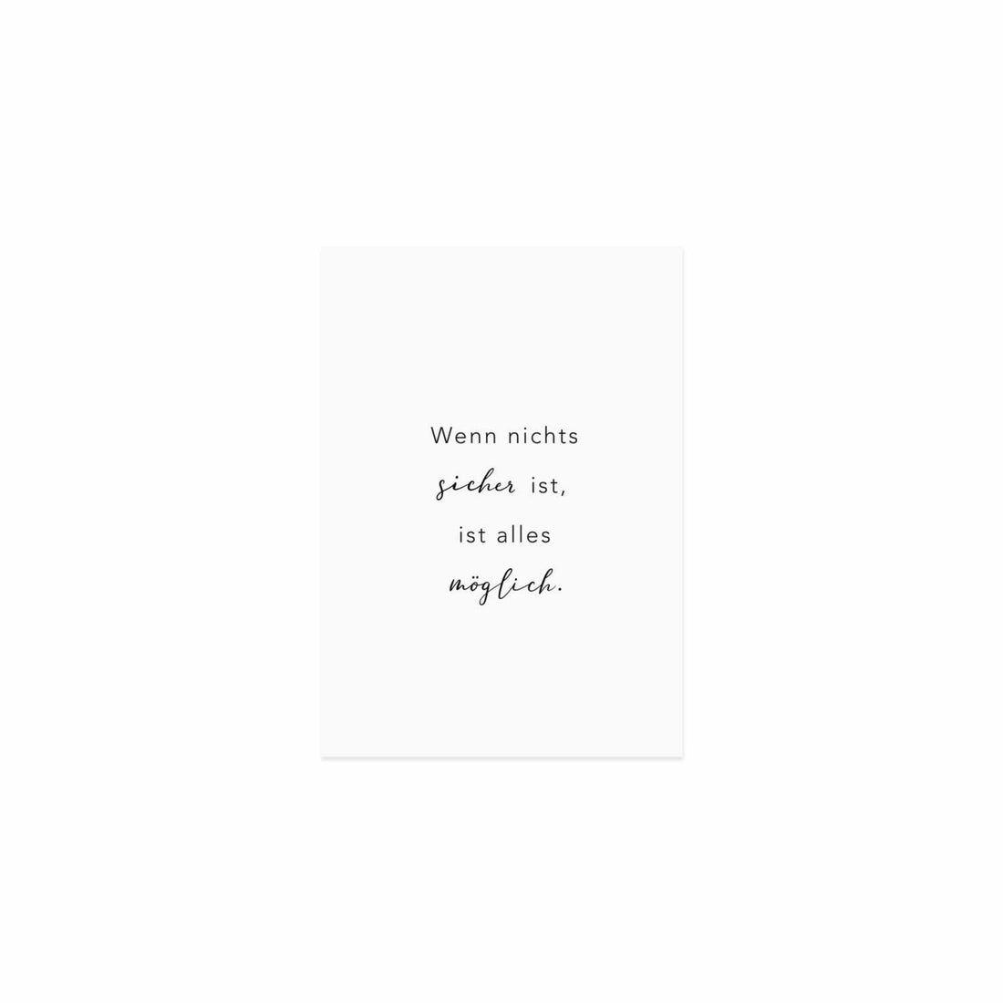 Eulenschnitt Postkarte "Alles ist möglich"