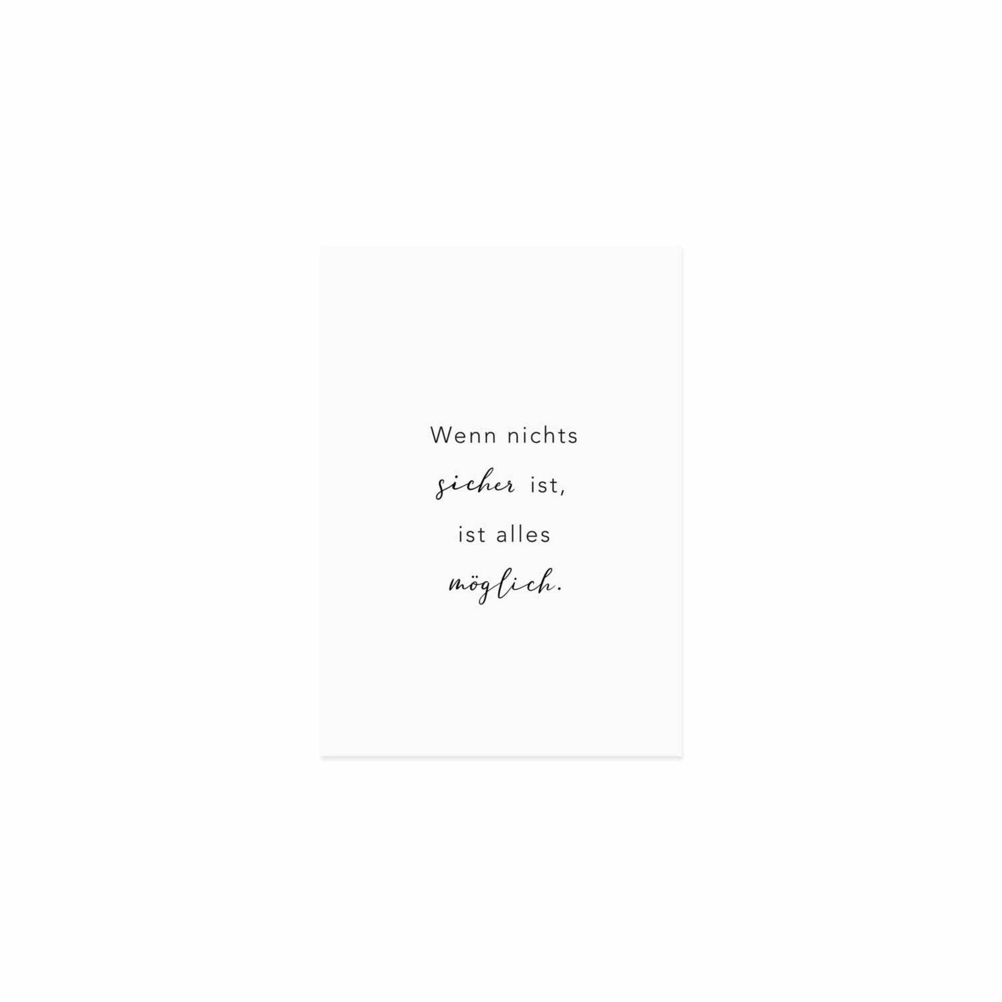 Eulenschnitt Postkarte "Alles ist möglich"