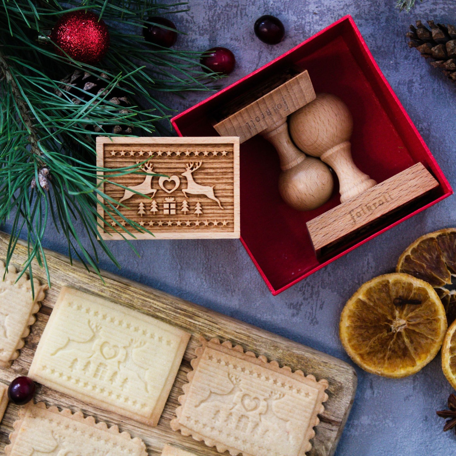 Folkroll Motiv Kekstempel "Magische Weihnacht"