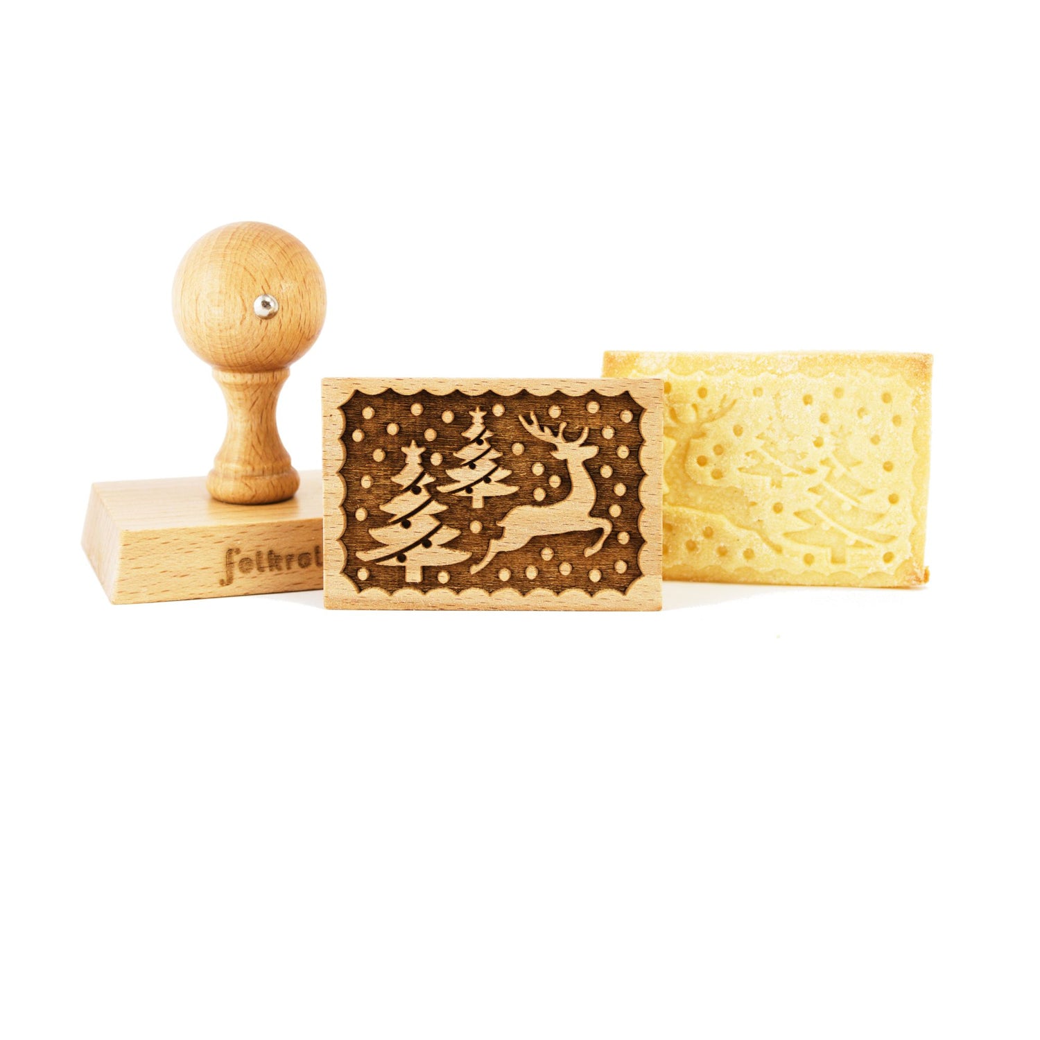 Folkroll Motiv Kekstempel "Rentier"