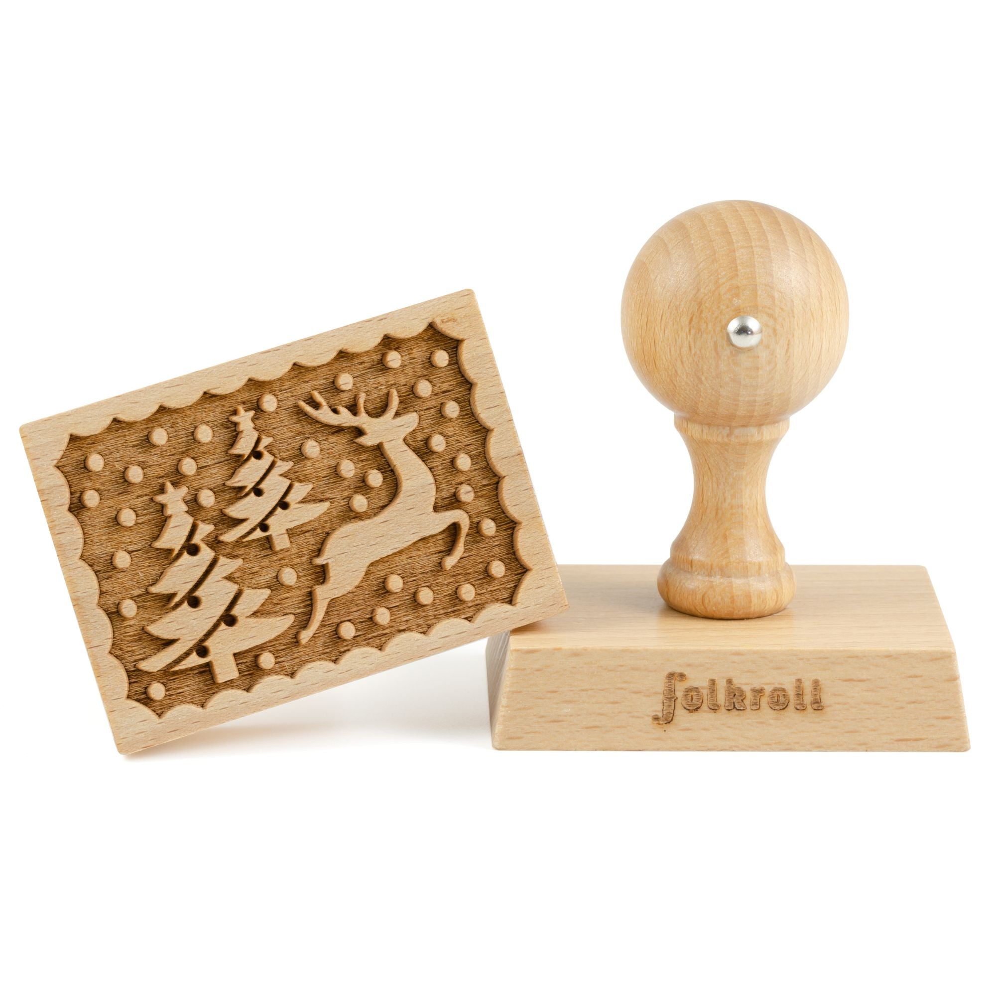 Folkroll Motiv Kekstempel "Rentier"
