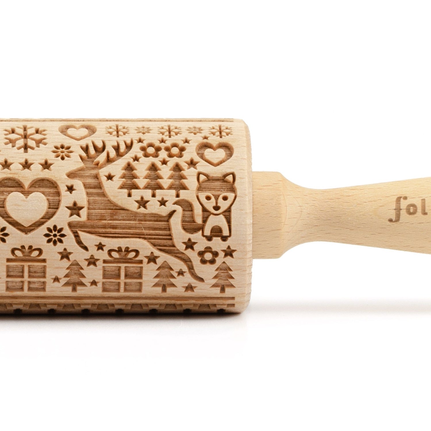 Folkroll Motiv Teigrolle "Polare Weihnacht" 43 cm