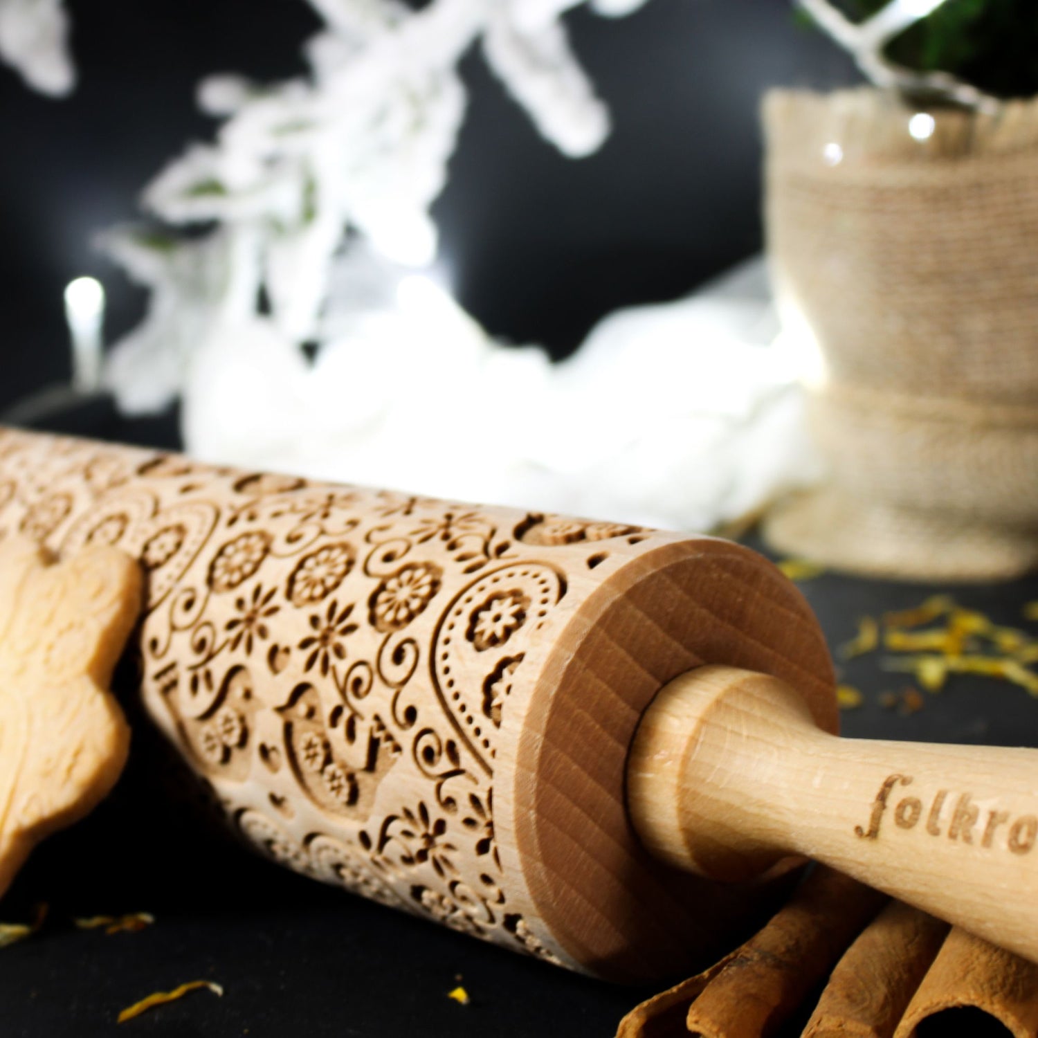 Folkroll Motiv Teigrolle "Tauben" 43 cm