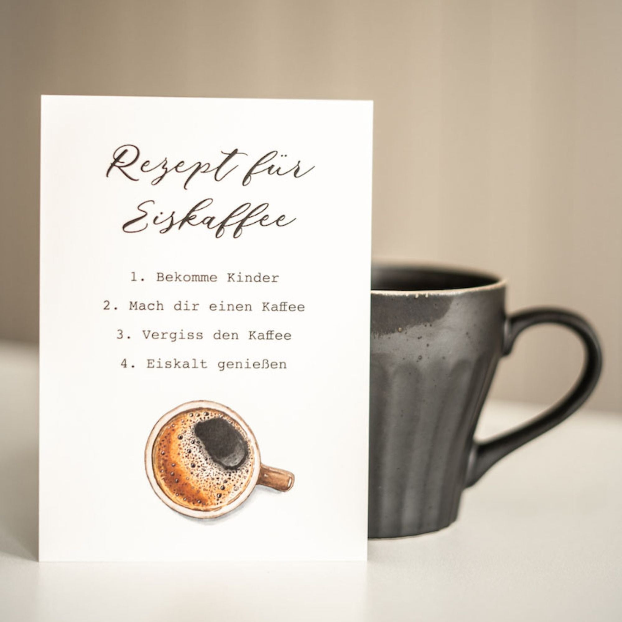 frollein lücke postkarte Eiskaffee annaundoleshop