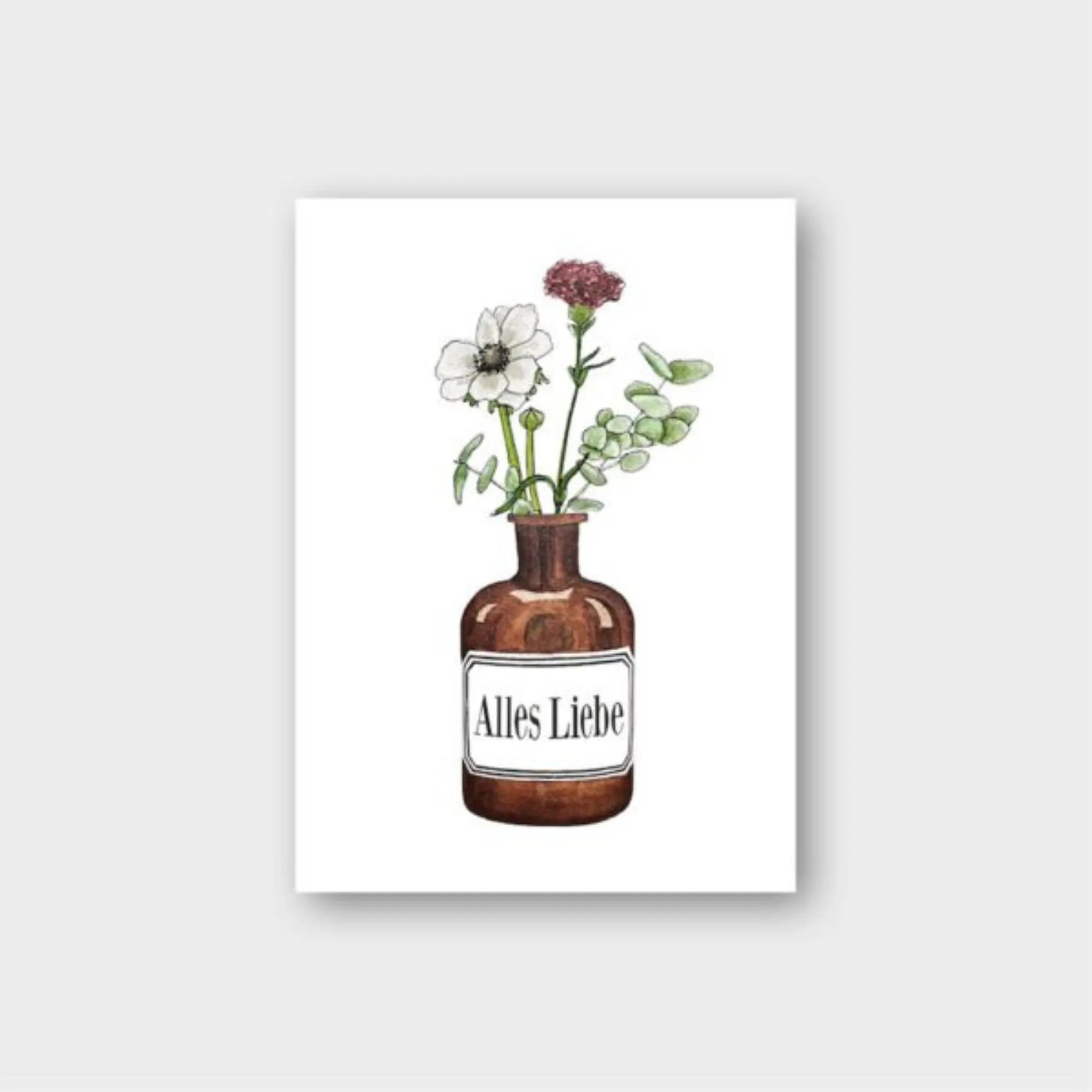 Frollein Lücke Postkarte "Geburtstagsblumen"