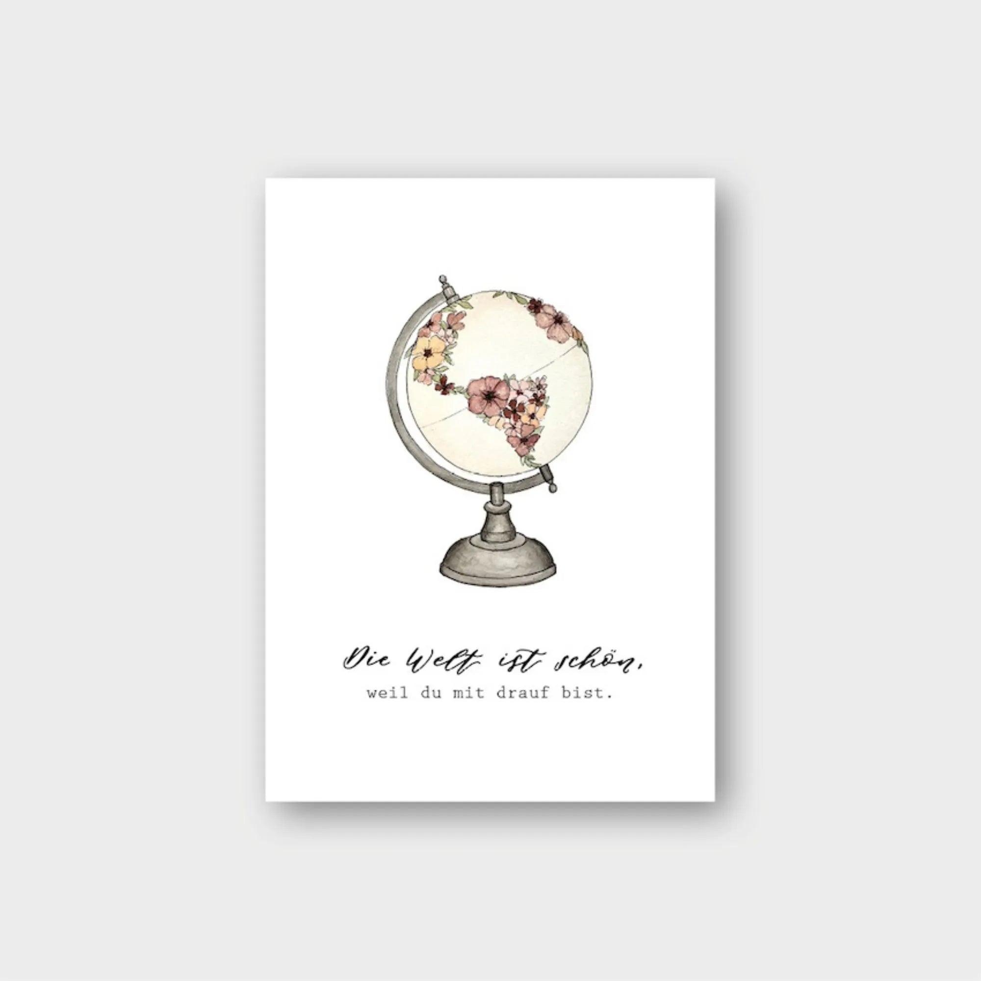 Frollein Lücke Postkarte "Schöne Welt"