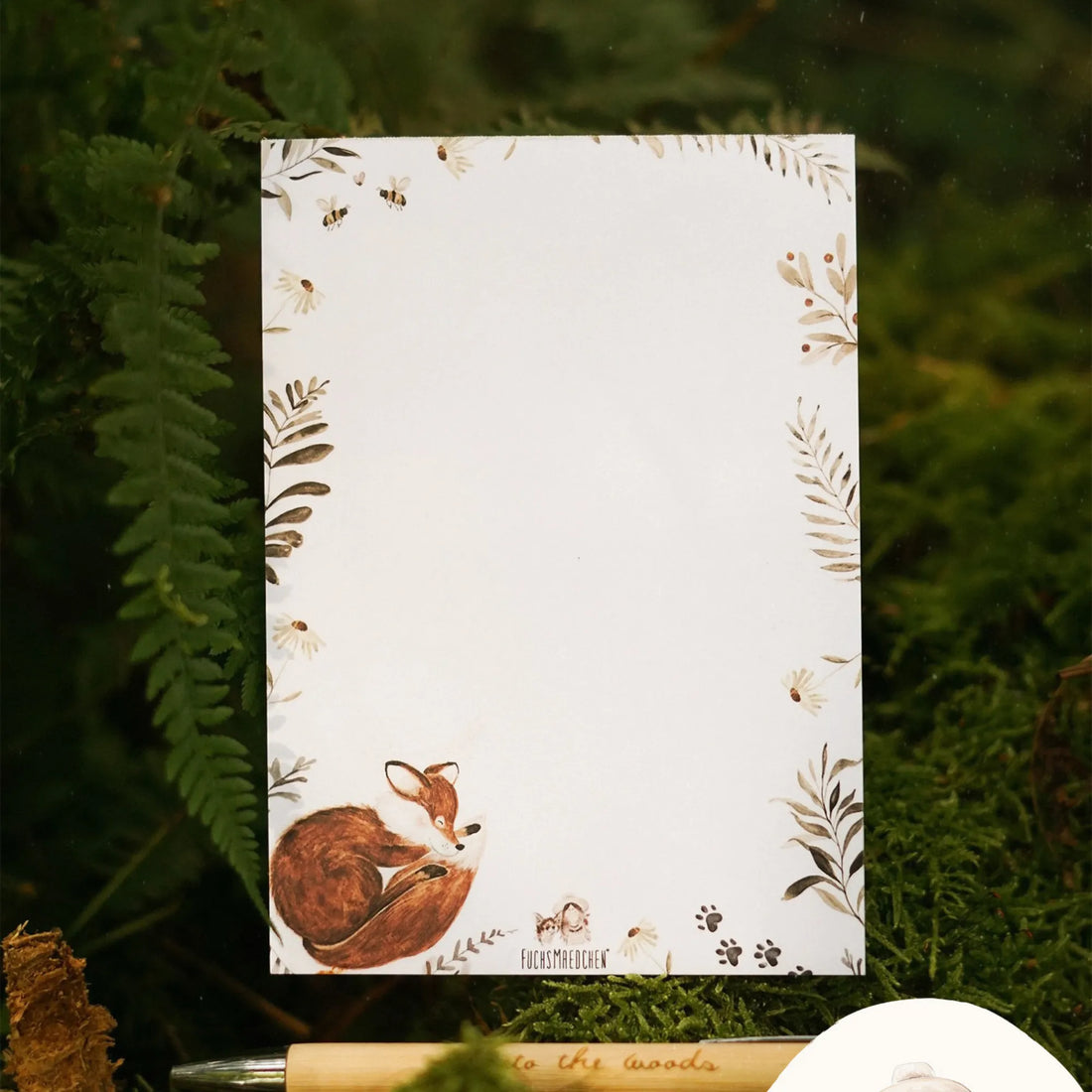fuchsmaedchen din a 6 notizblock schlafender fuchs anna und ole shop