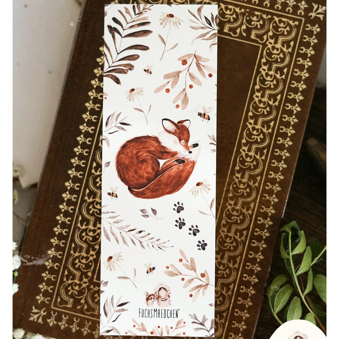 fuchsmaedchen lesezeichen schlafender fuchs anna und ole shop