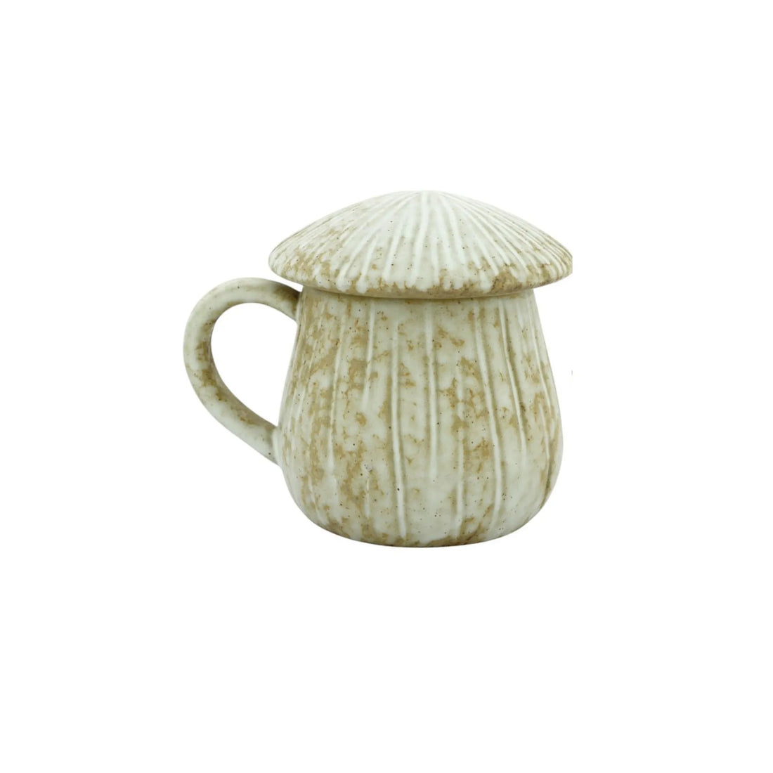 Home Society große Tasse "Pilz" aus Porzellan mit Deckel in 2 Varianten