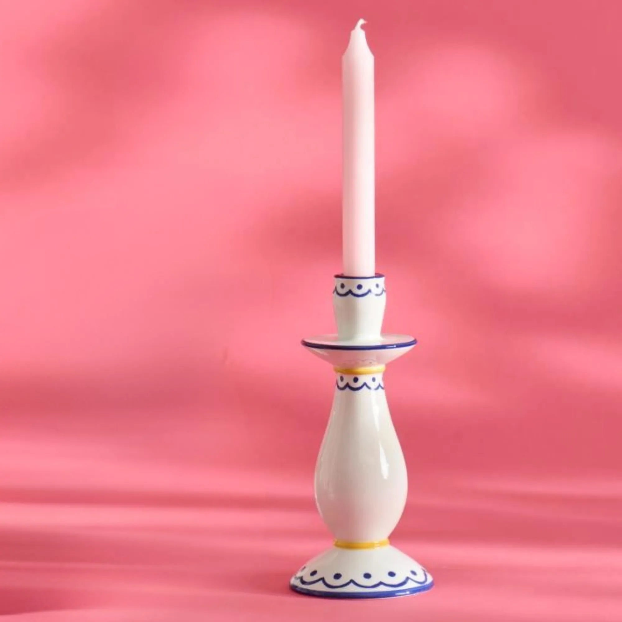 ib laursen Kerzenhalter bunt weiß blau sommer aus keramik anna und ole shop