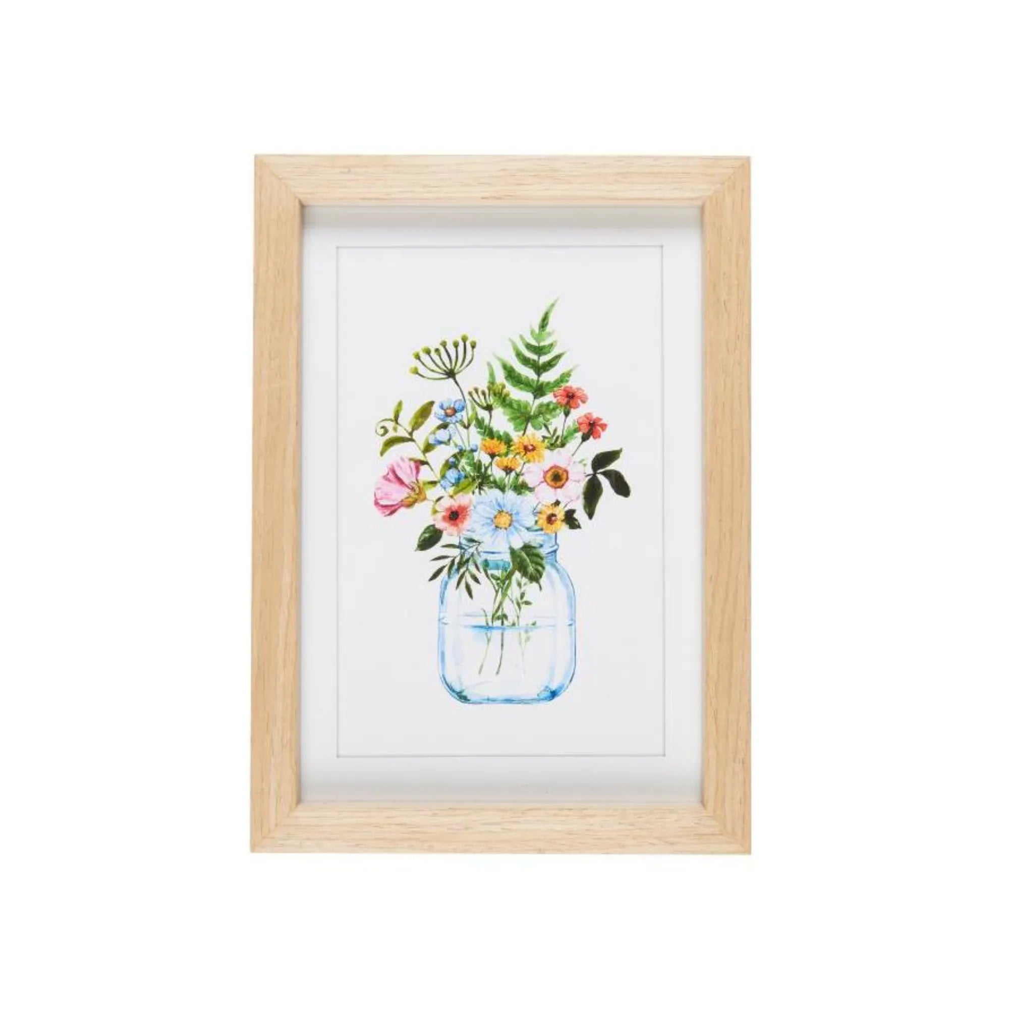 Ib Laursen Bild mit Blumen in Holzrahmen 20 x 28 cm 3 Varianten