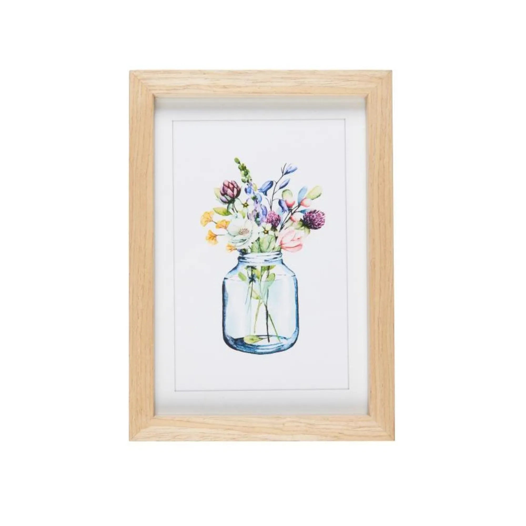 Ib Laursen Bild mit Blumen in Holzrahmen 20 x 28 cm 3 Varianten