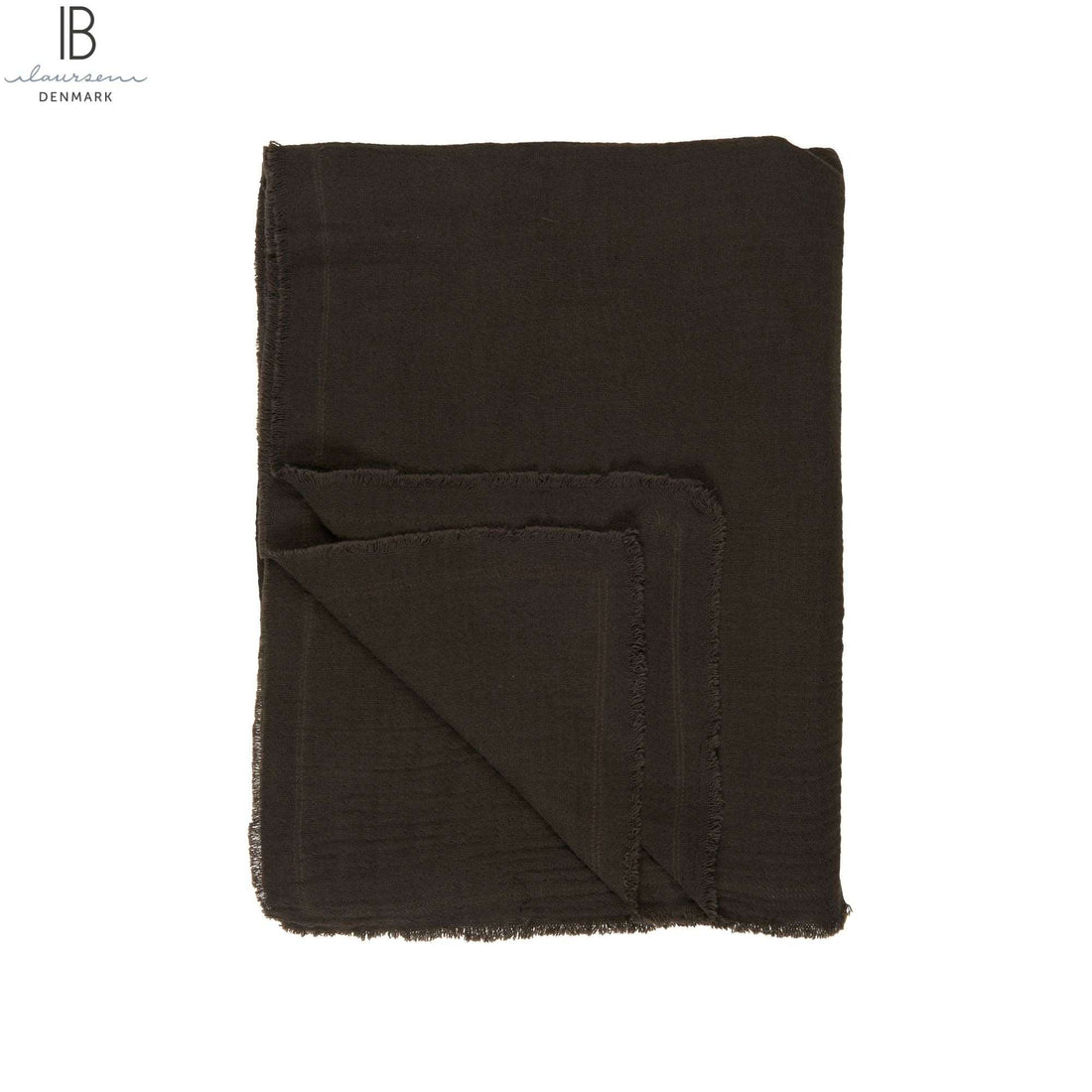 Ib Laursen Decke anthrazit doppelt gewebt