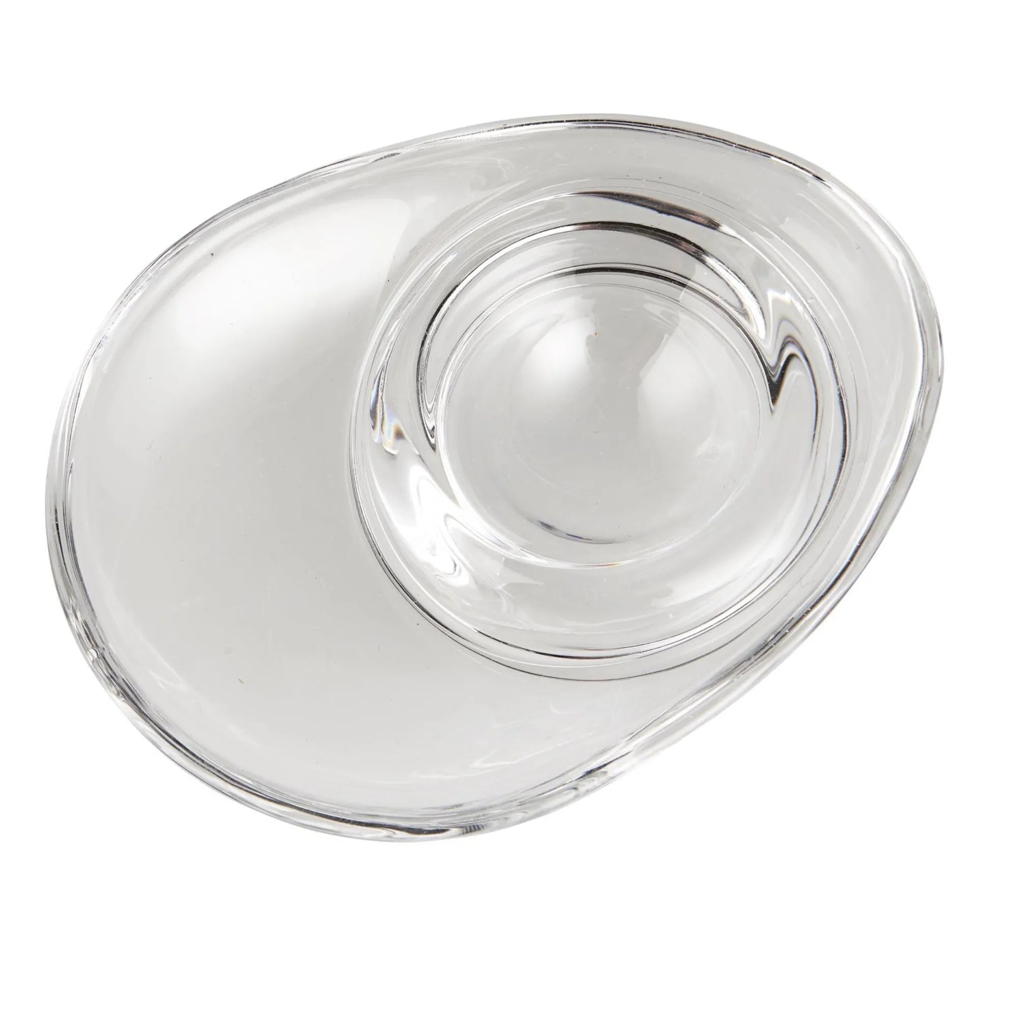 Ib Laursen Eierbecher mit Seitenteller aus Glas